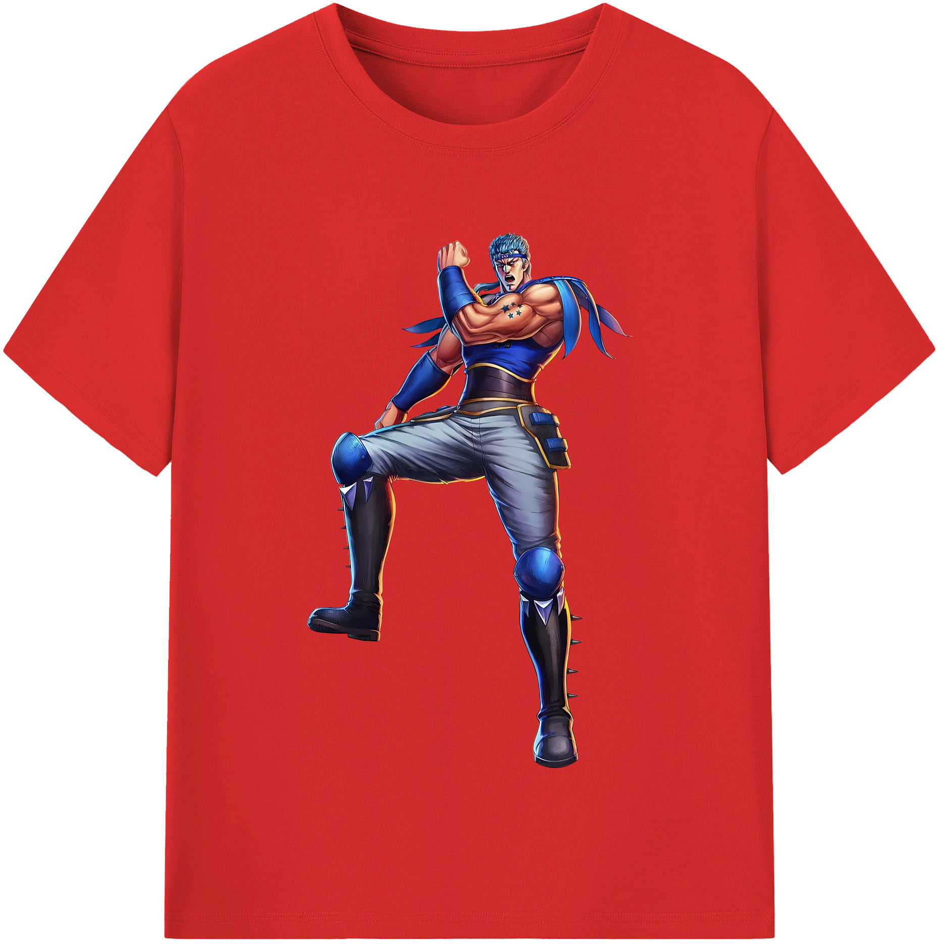 （画像用） 北斗の拳 Fist of the North Star 綿100％半袖Tシャツ（フロントプリント）