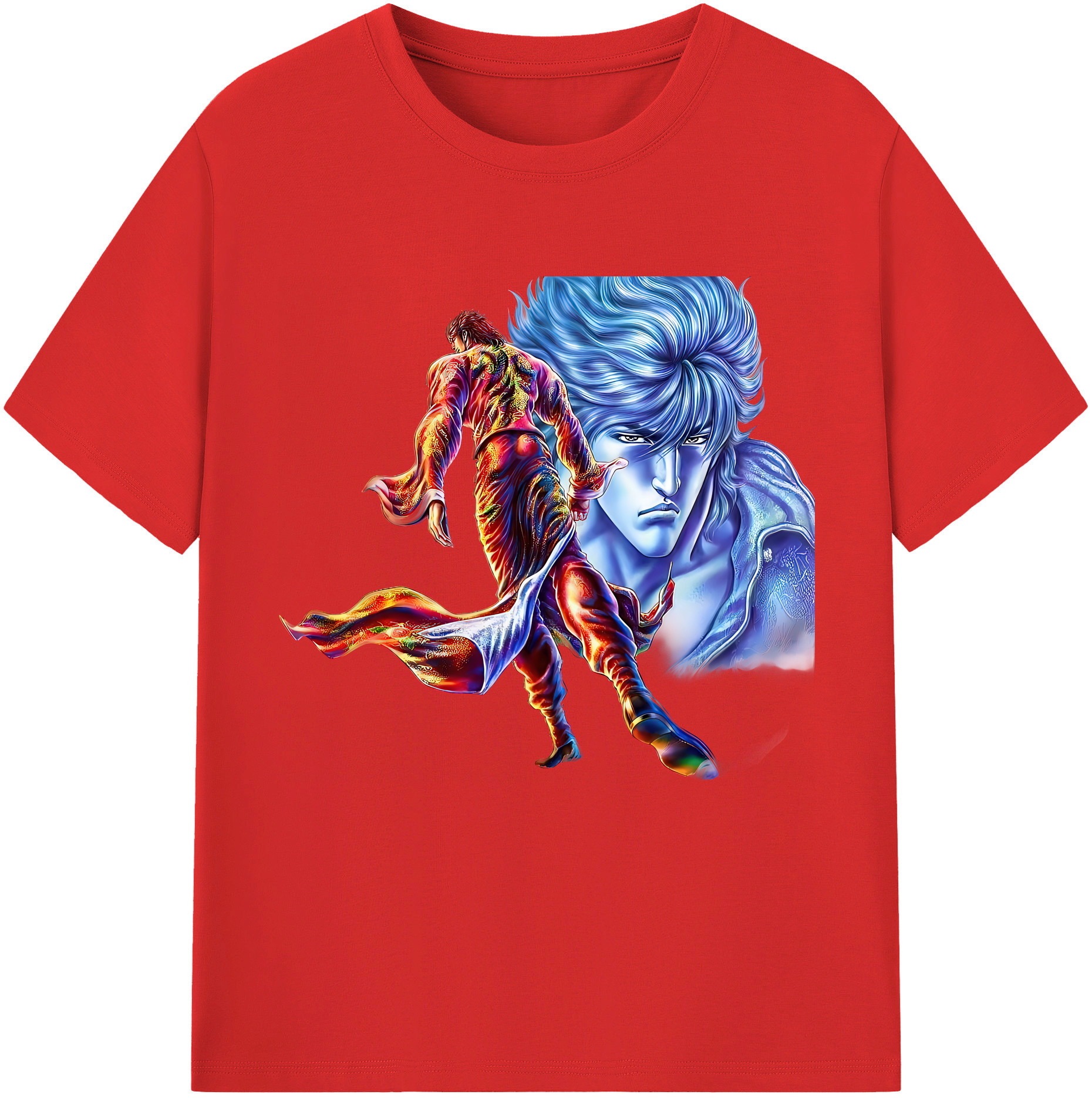 （画像用） 北斗の拳 Fist of the North Star 綿100％半袖Tシャツ（フロントプリント）