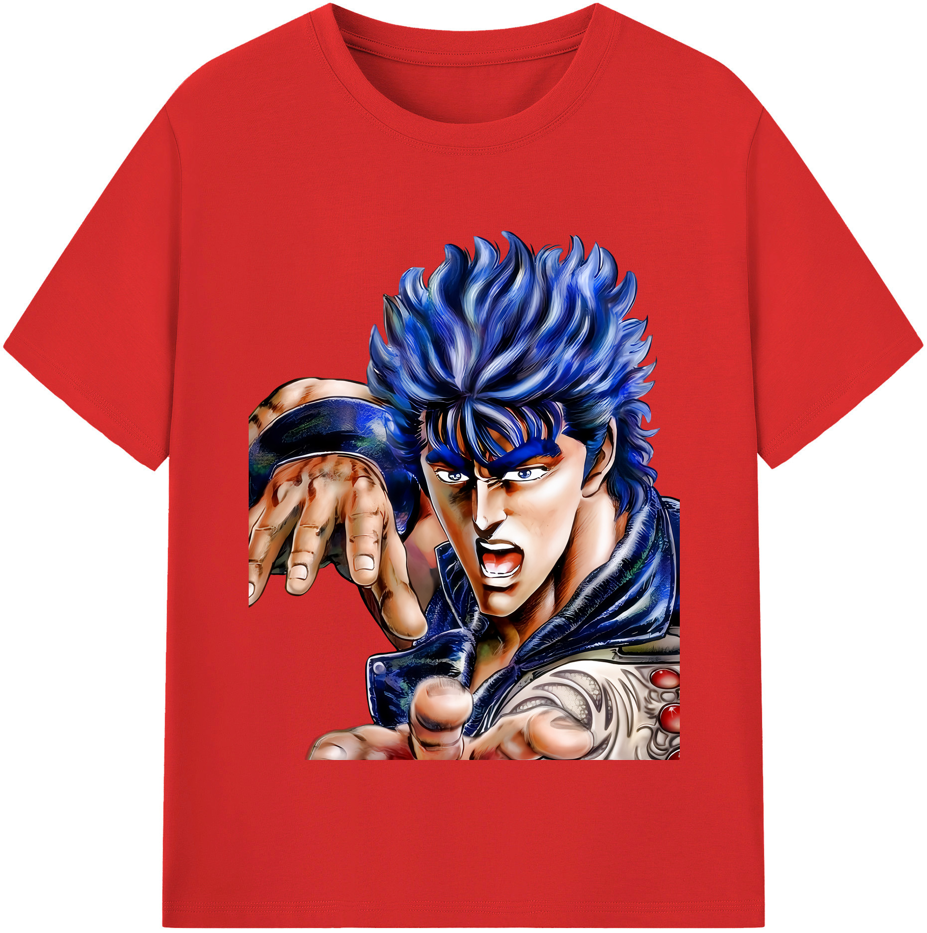 （画像用） 北斗の拳 Fist of the North Star 綿100％半袖Tシャツ（フロントプリント）