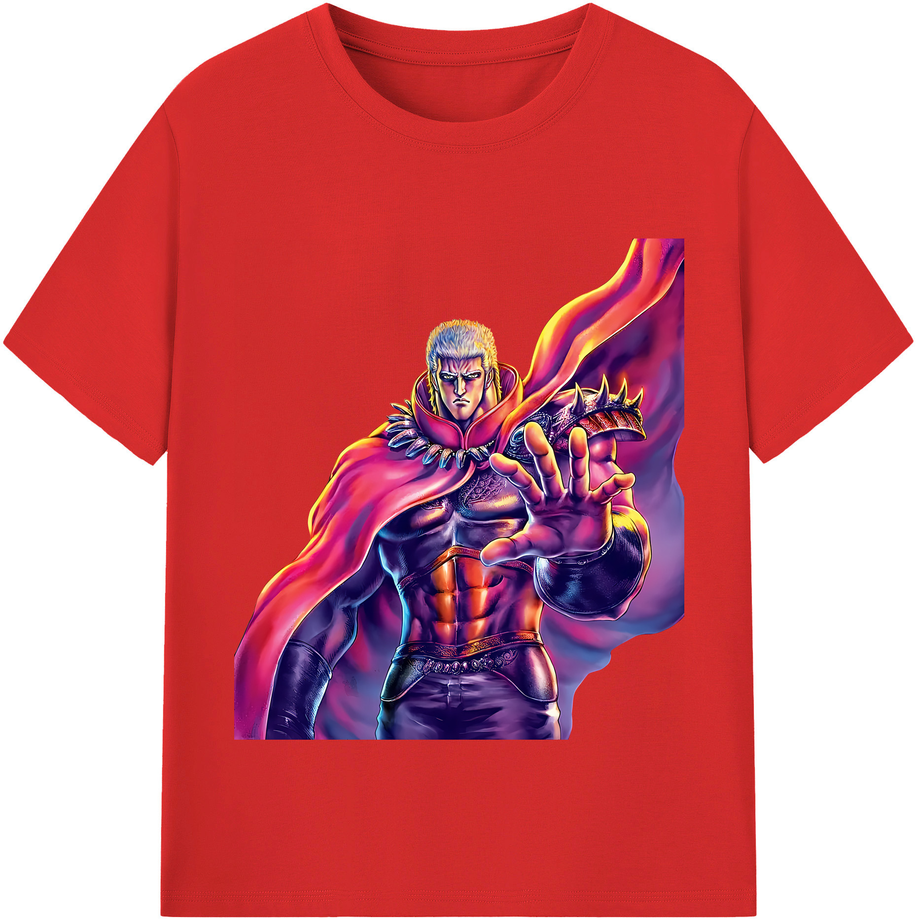 （画像用） 北斗の拳 Fist of the North Star 綿100％半袖Tシャツ（フロントプリント）