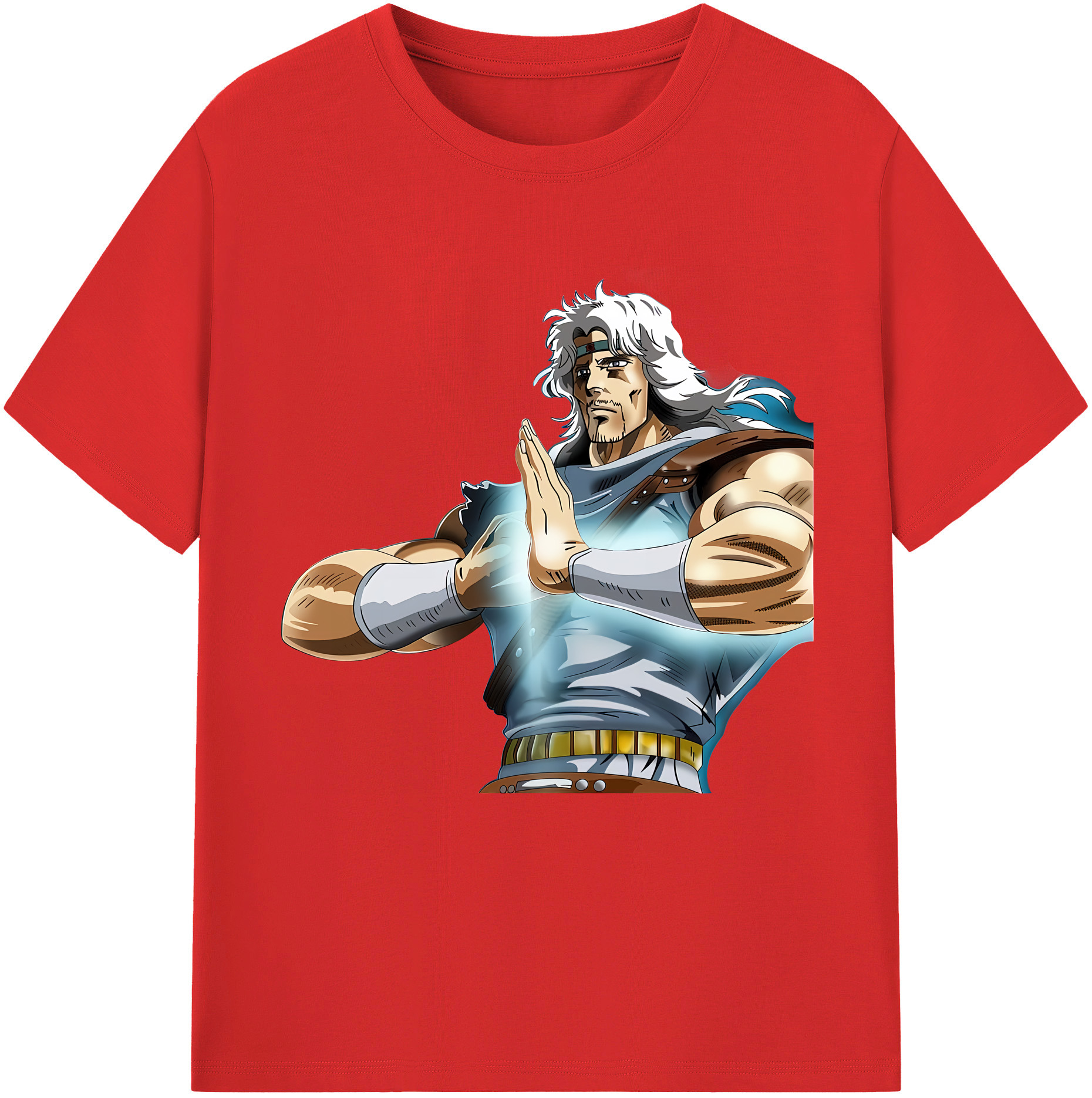 （画像用） 北斗の拳 Fist of the North Star 綿100％半袖Tシャツ（フロントプリント）
