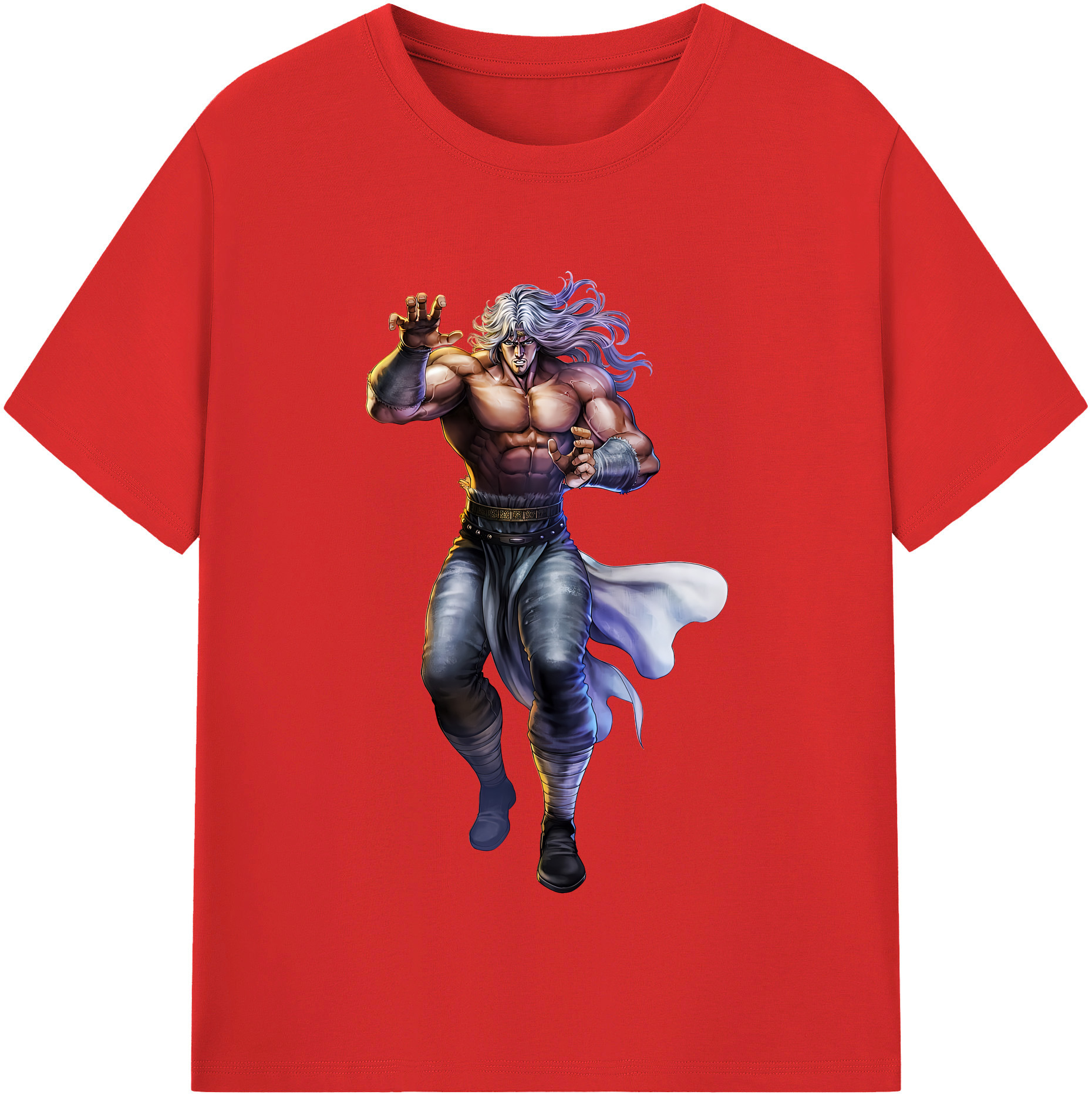 （画像用） 北斗の拳 Fist of the North Star 綿100％半袖Tシャツ（フロントプリント）