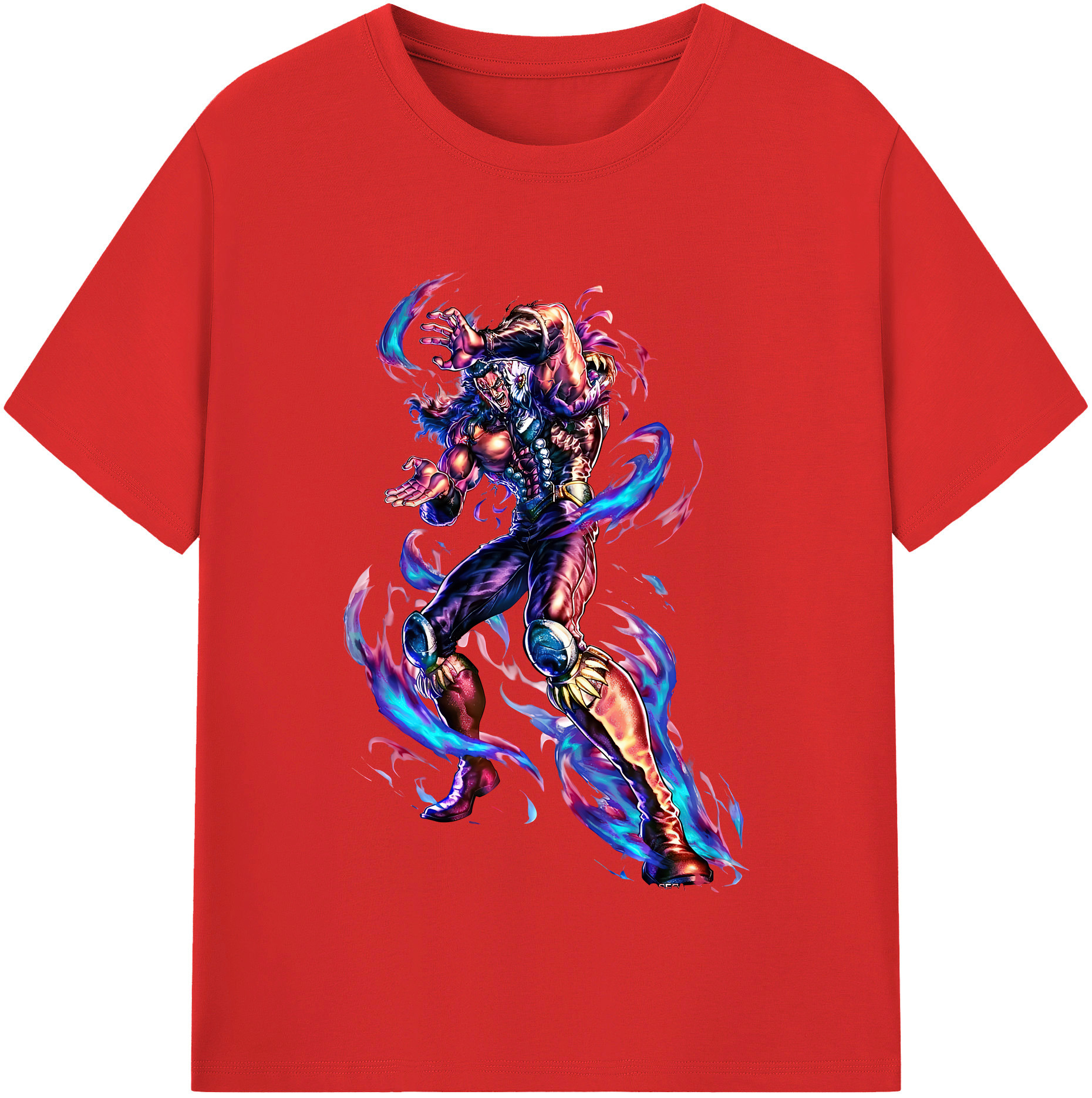 （画像用） 北斗の拳 Fist of the North Star 綿100％半袖Tシャツ（フロントプリント）