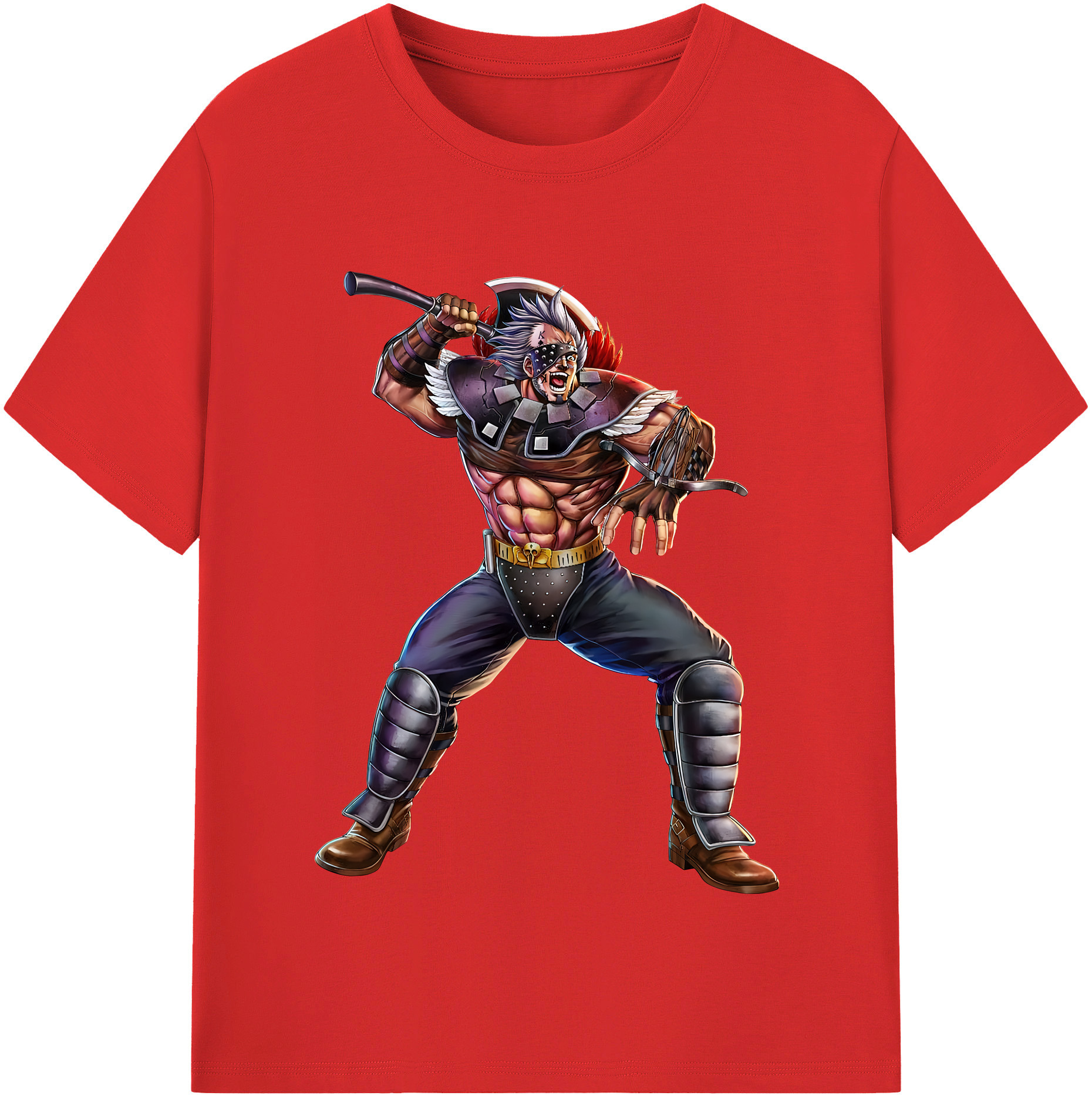 （画像用） 北斗の拳 Fist of the North Star 綿100％半袖Tシャツ（フロントプリント）