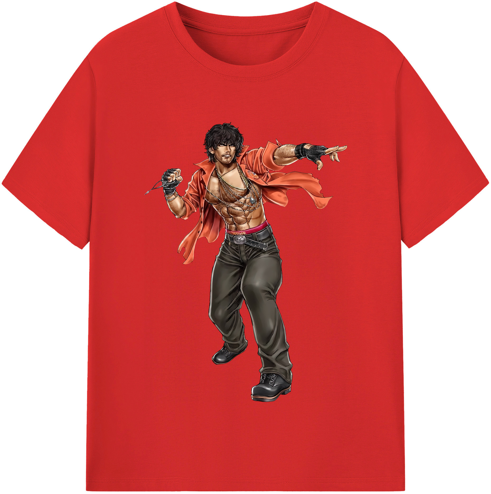 （画像用） 北斗の拳 Fist of the North Star 綿100％半袖Tシャツ（フロントプリント）