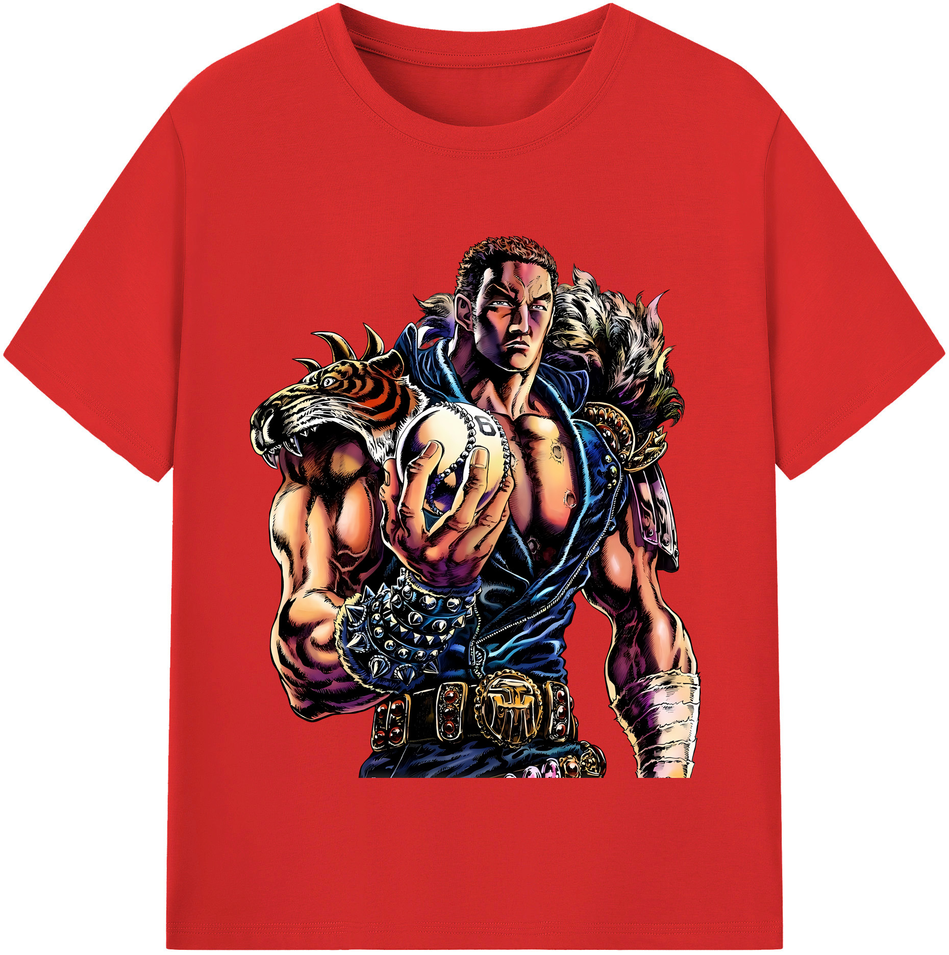 （画像用） 北斗の拳 Fist of the North Star 綿100％半袖Tシャツ（フロントプリント）