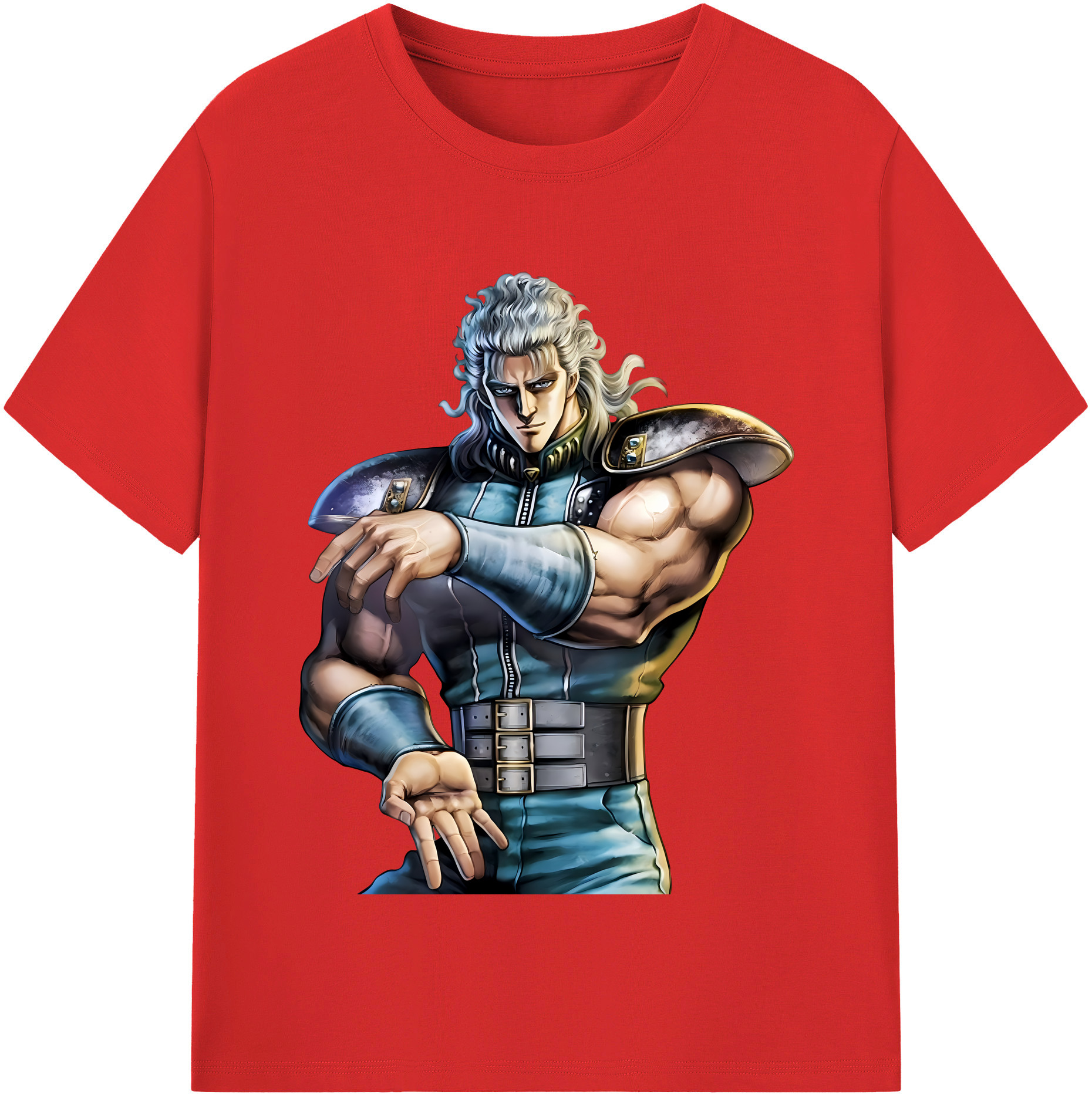 （画像用） 北斗の拳 Fist of the North Star 綿100％半袖Tシャツ（フロントプリント）