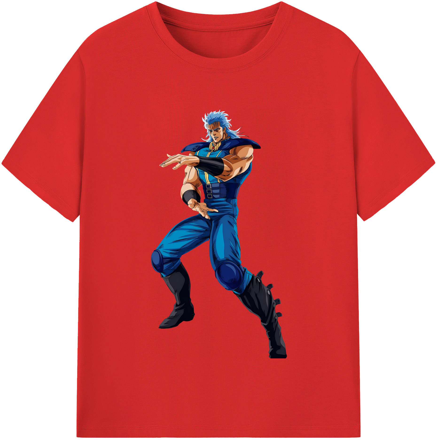 （画像用） 北斗の拳 Fist of the North Star 綿100％半袖Tシャツ（フロントプリント）