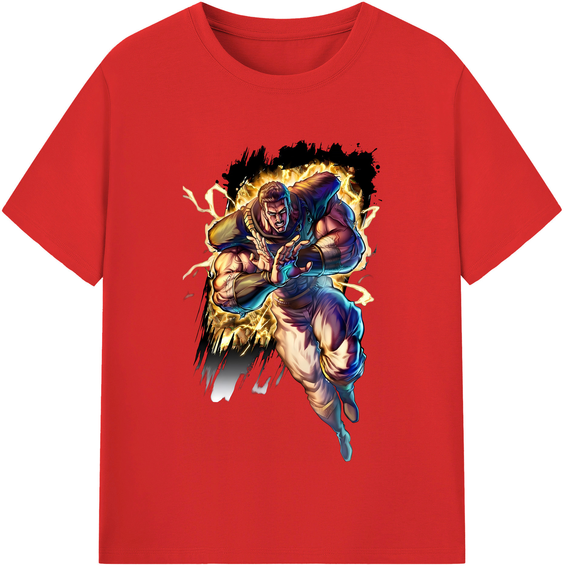 （画像用） 北斗の拳 Fist of the North Star 綿100％半袖Tシャツ（フロントプリント）