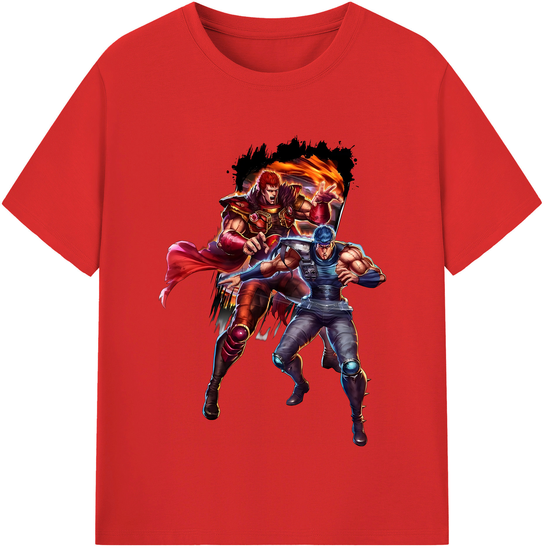 （画像用） 北斗の拳 Fist of the North Star 綿100％半袖Tシャツ（フロントプリント）