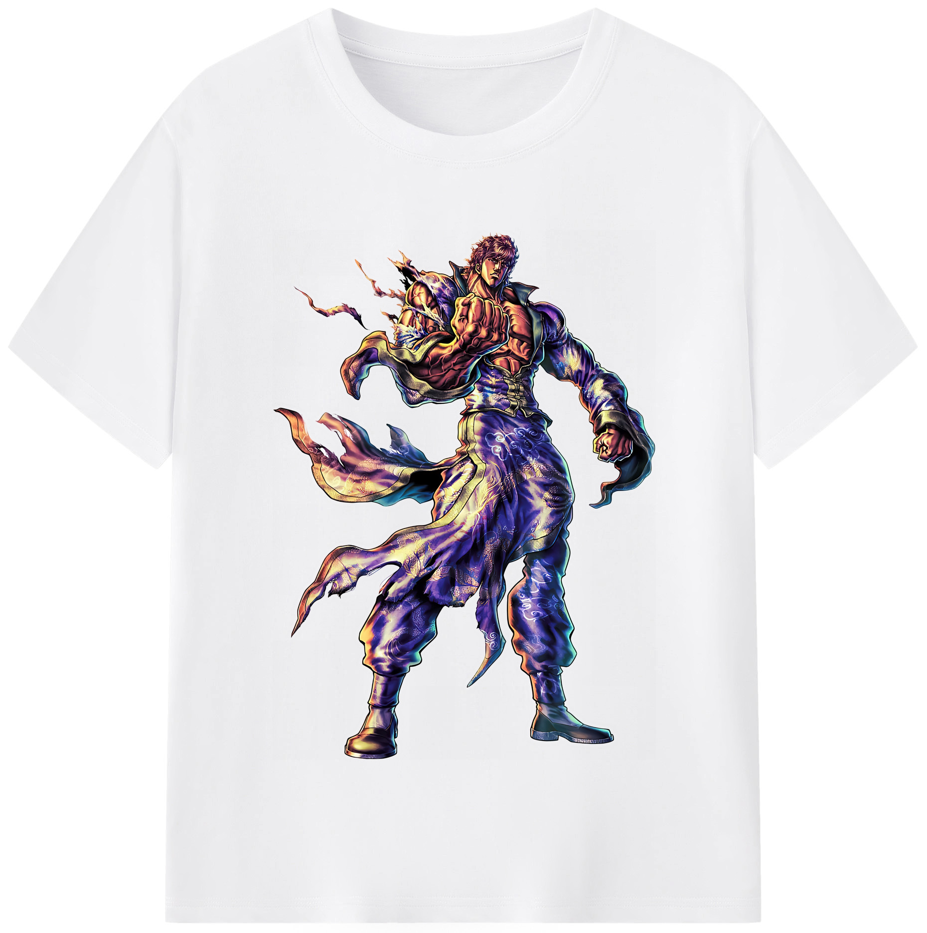 （画像用） 北斗の拳 Fist of the North Star 綿100％半袖Tシャツ（フロントプリント）