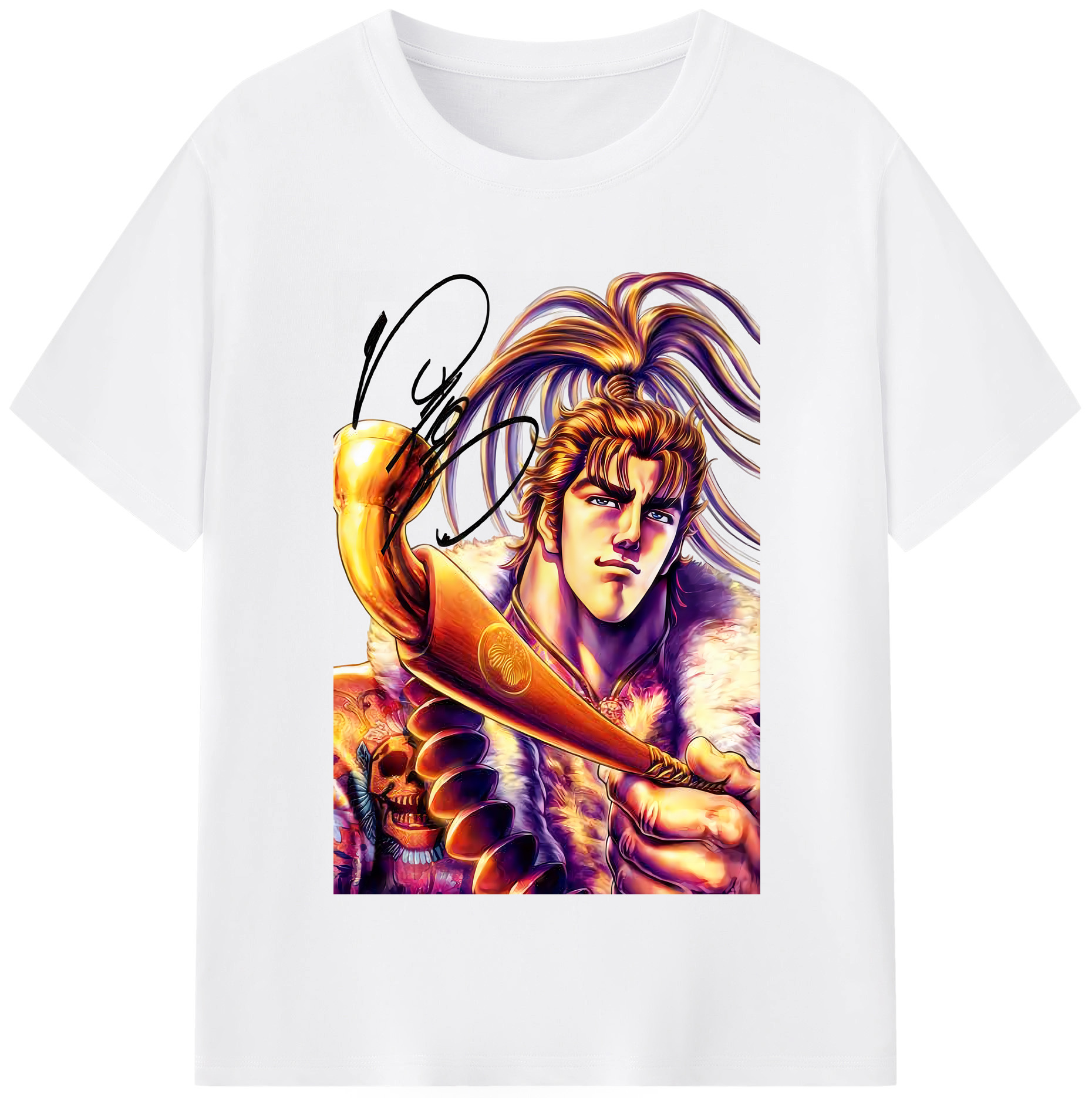 （画像用） 北斗の拳 Fist of the North Star 綿100％半袖Tシャツ（フロントプリント）