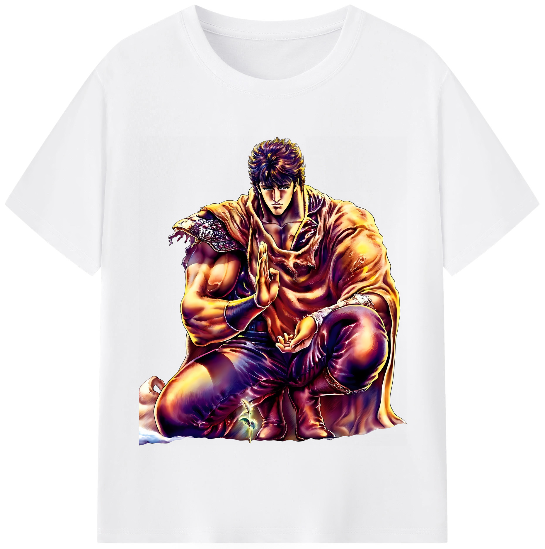 （画像用） 北斗の拳 Fist of the North Star 綿100％半袖Tシャツ（フロントプリント）