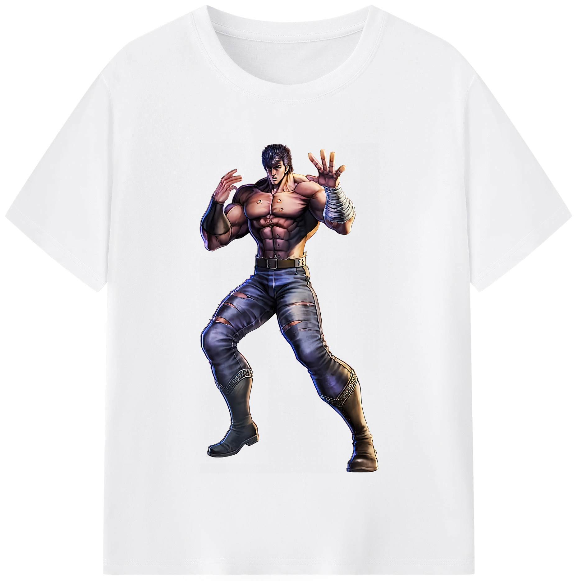 （画像用） 北斗の拳 Fist of the North Star 綿100％半袖Tシャツ（フロントプリント）