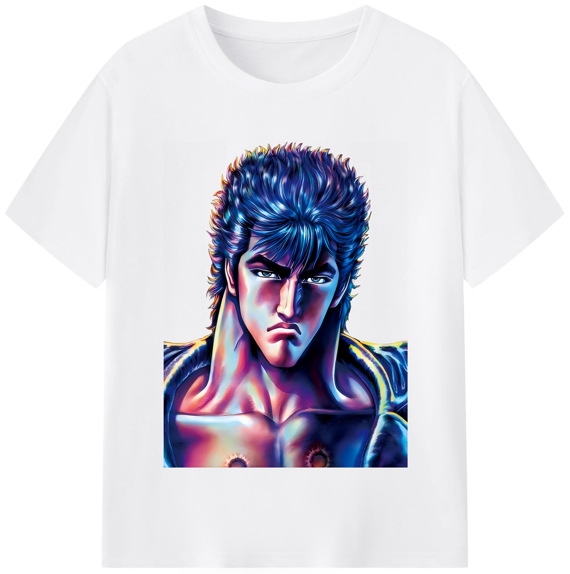 （画像用） 北斗の拳 Fist of the North Star 綿100％半袖Tシャツ（フロントプリント）
