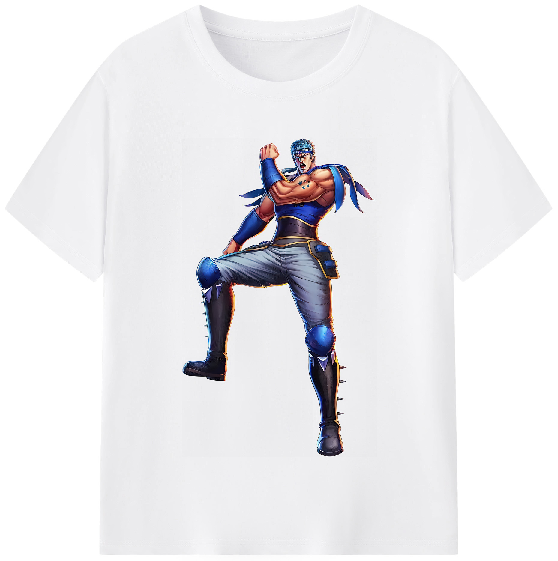 （画像用） 北斗の拳 Fist of the North Star 綿100％半袖Tシャツ（フロントプリント）