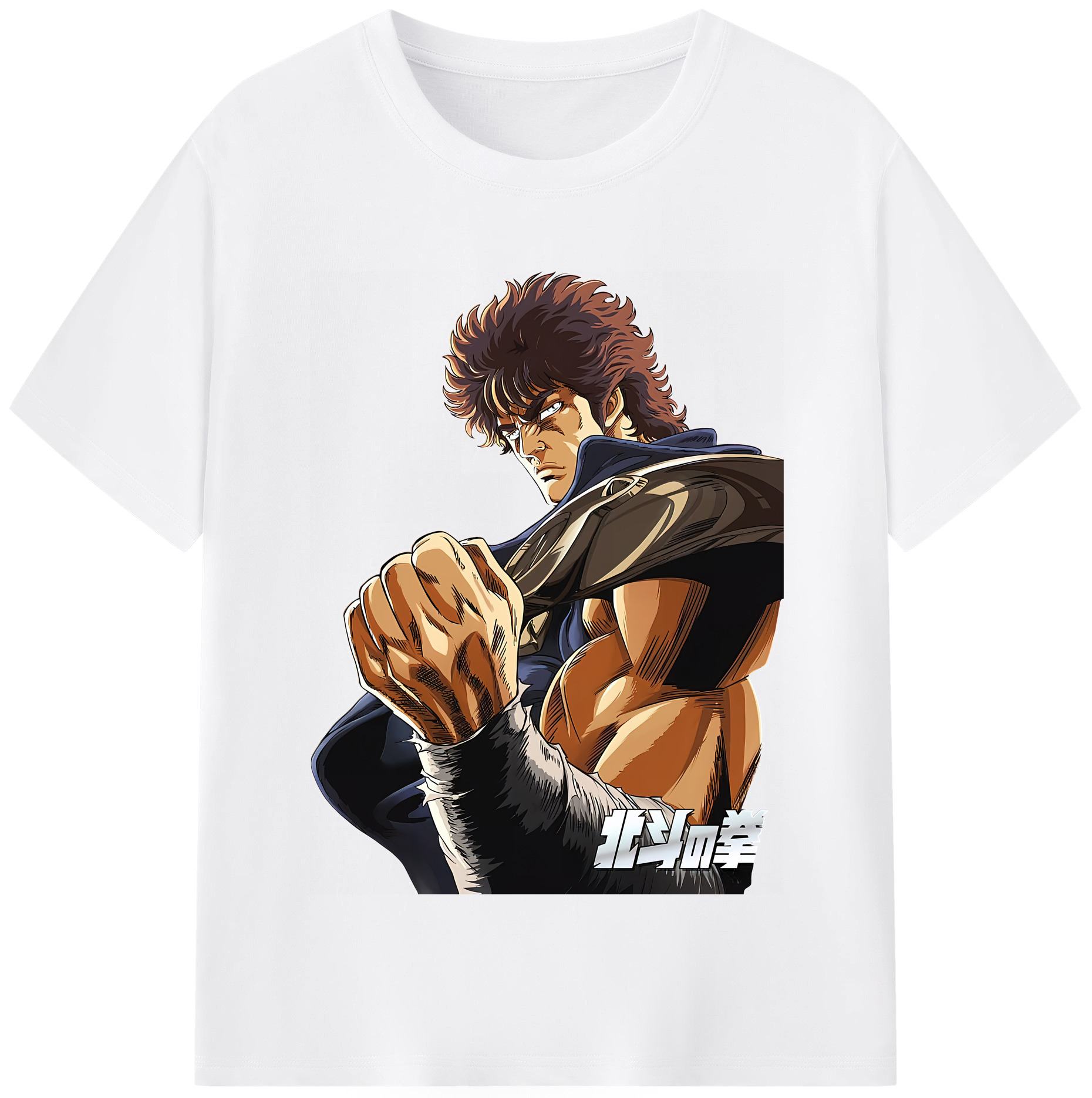 （画像用） 北斗の拳 Fist of the North Star 綿100％半袖Tシャツ（フロントプリント）