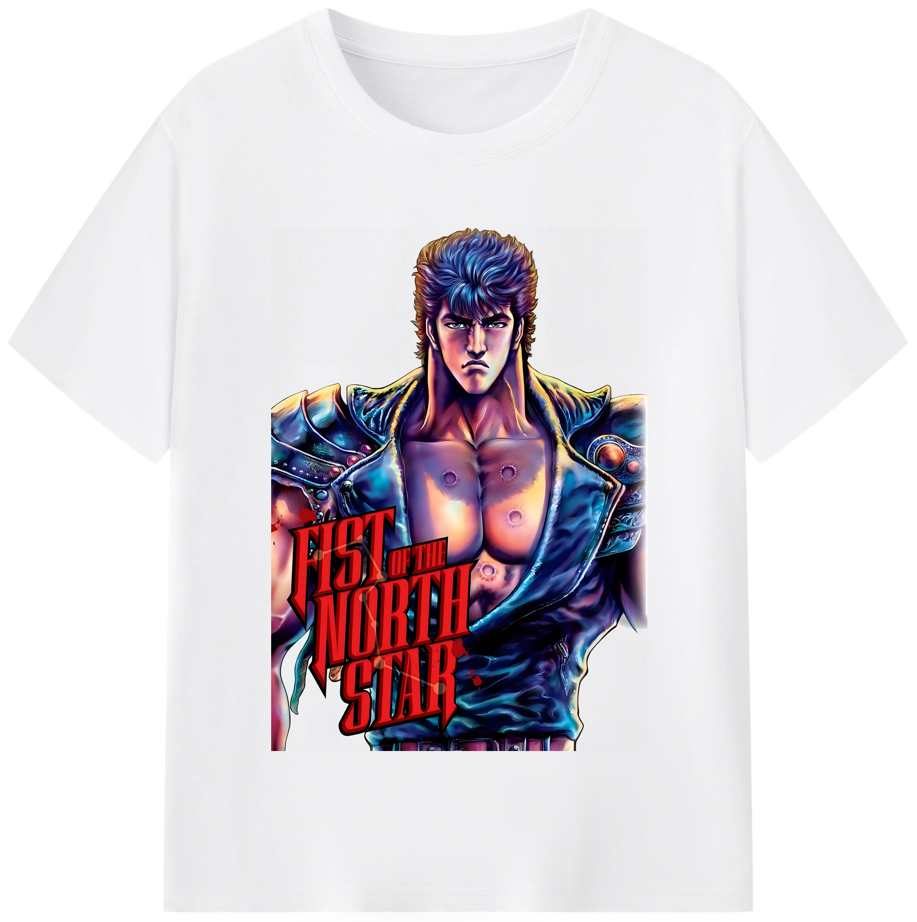 （画像用） 北斗の拳 Fist of the North Star 綿100％半袖Tシャツ（フロントプリント）