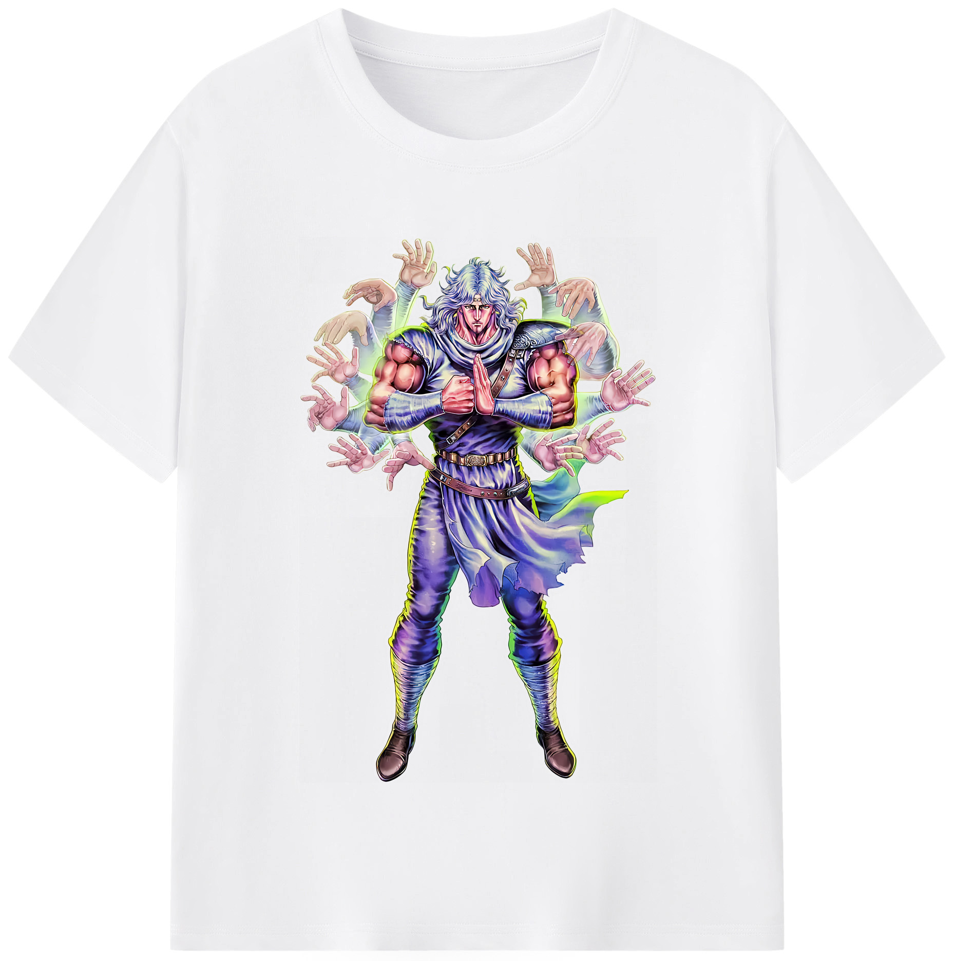 （画像用） 北斗の拳 Fist of the North Star 綿100％半袖Tシャツ（フロントプリント）