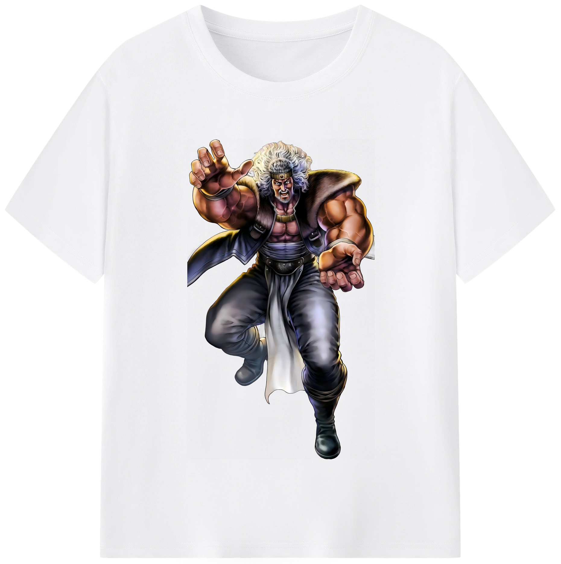 （画像用） 北斗の拳 Fist of the North Star 綿100％半袖Tシャツ（フロントプリント）