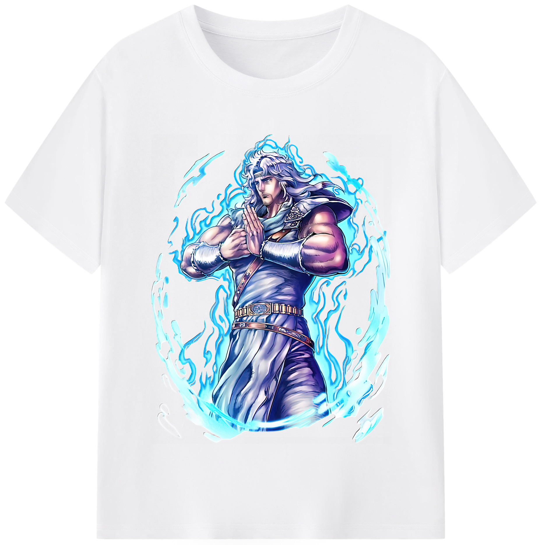 （画像用） 北斗の拳 Fist of the North Star 綿100％半袖Tシャツ（フロントプリント）