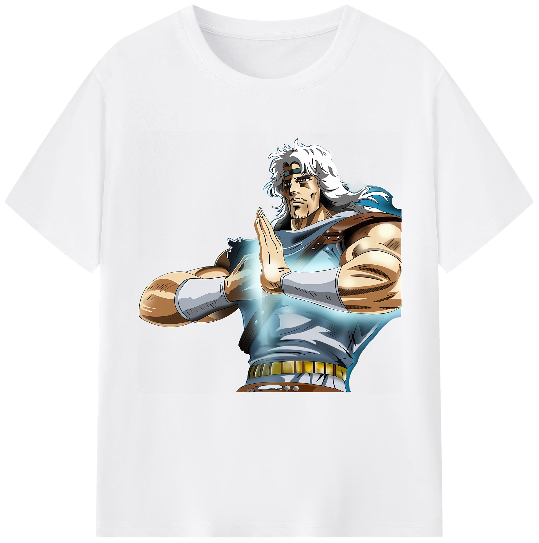 （画像用） 北斗の拳 Fist of the North Star 綿100％半袖Tシャツ（フロントプリント）
