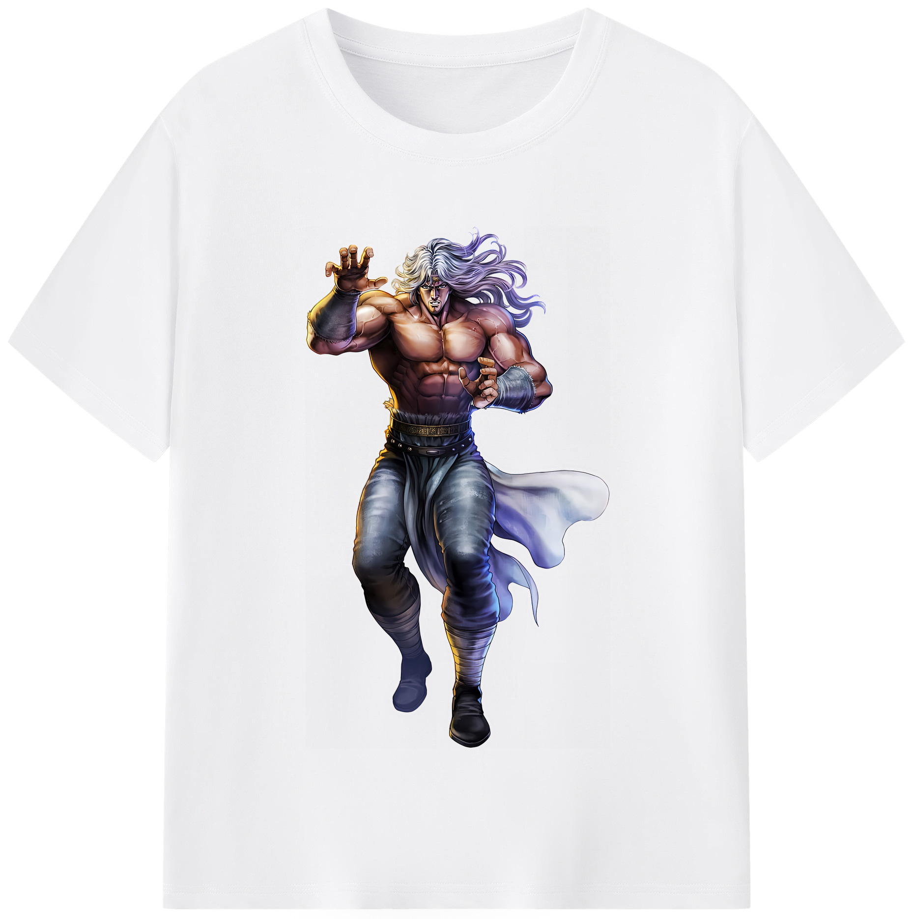 （画像用） 北斗の拳 Fist of the North Star 綿100％半袖Tシャツ（フロントプリント）