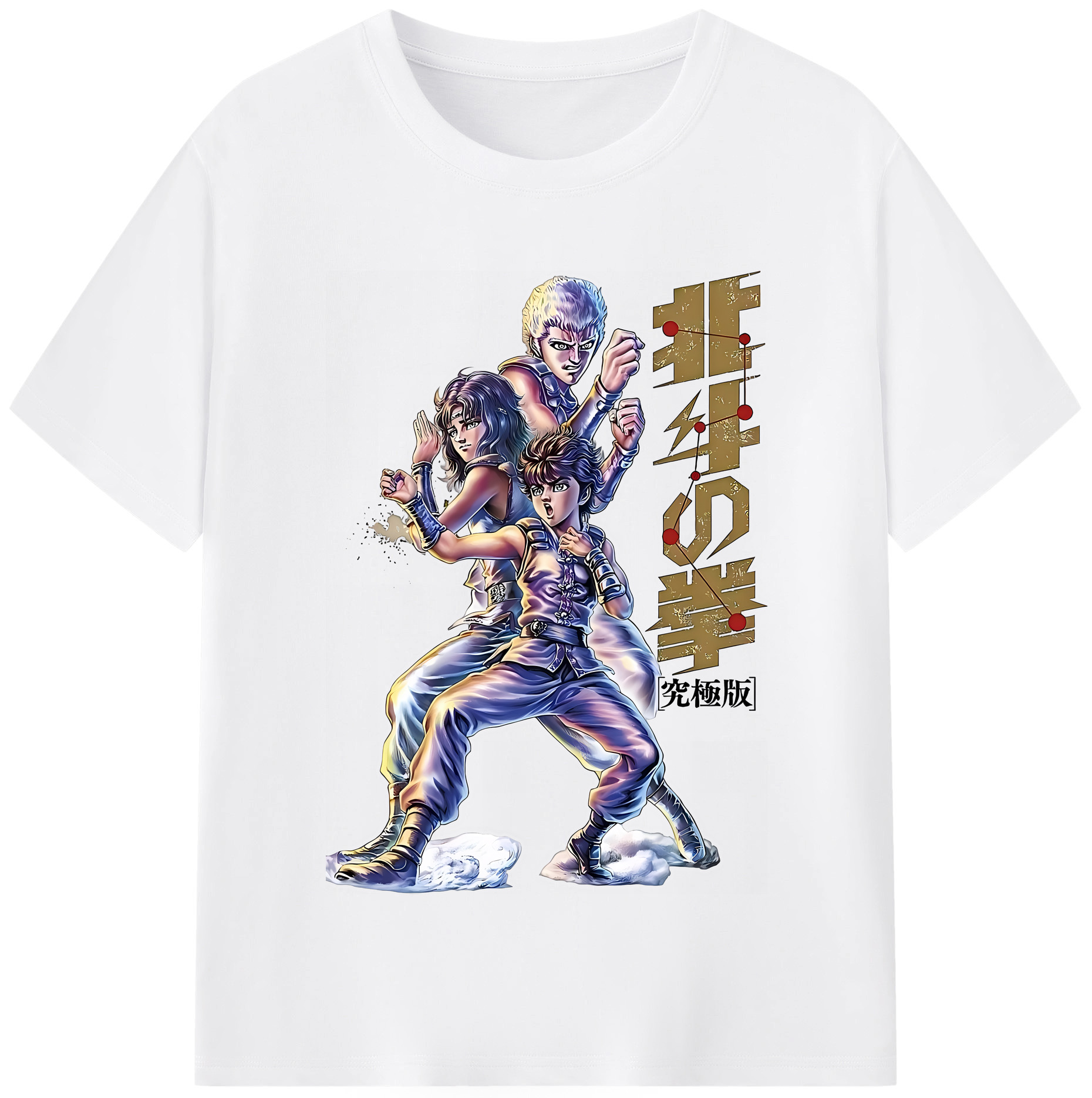 （画像用） 北斗の拳 Fist of the North Star 綿100％半袖Tシャツ（フロントプリント）
