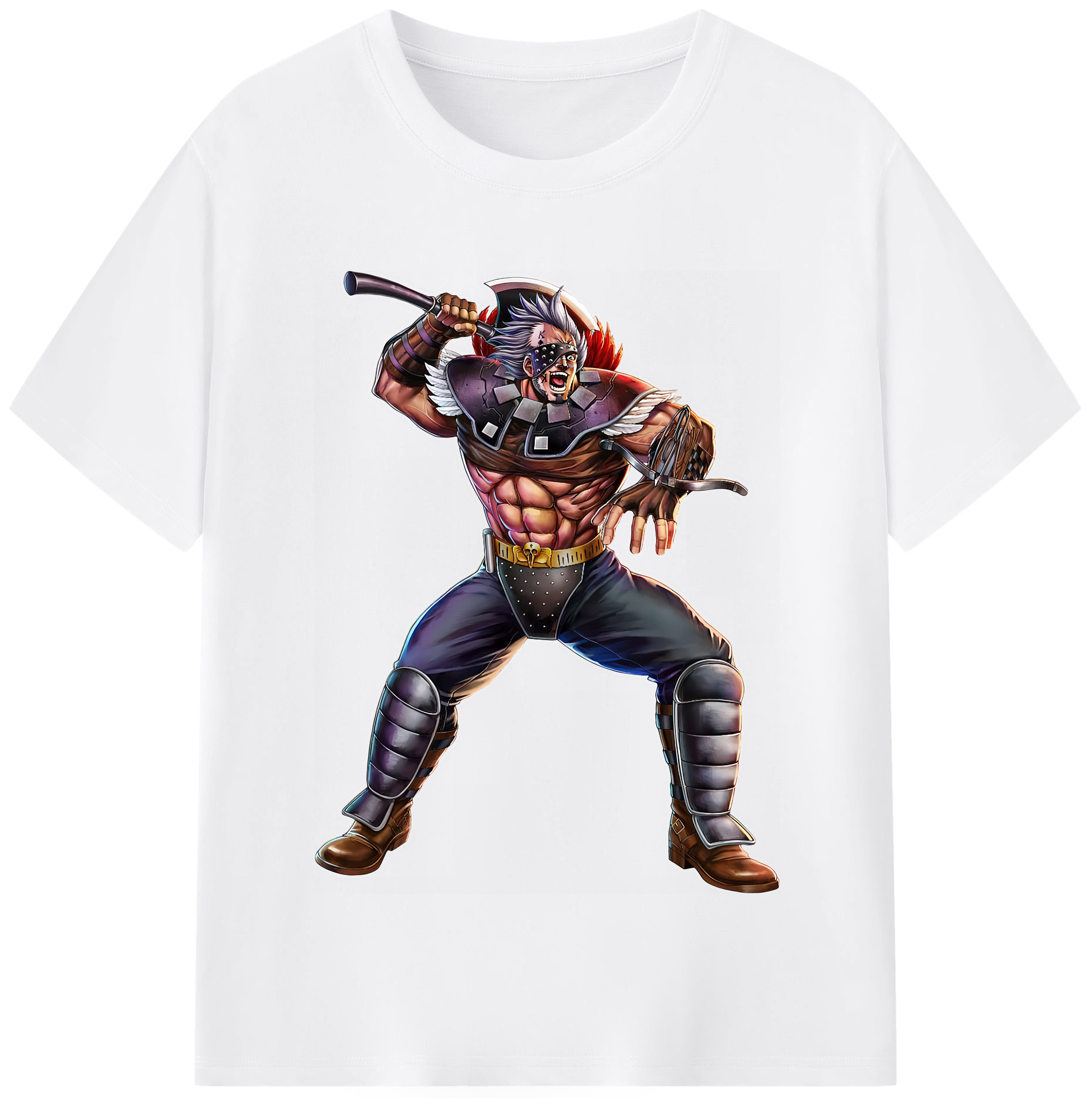 （画像用） 北斗の拳 Fist of the North Star 綿100％半袖Tシャツ（フロントプリント）