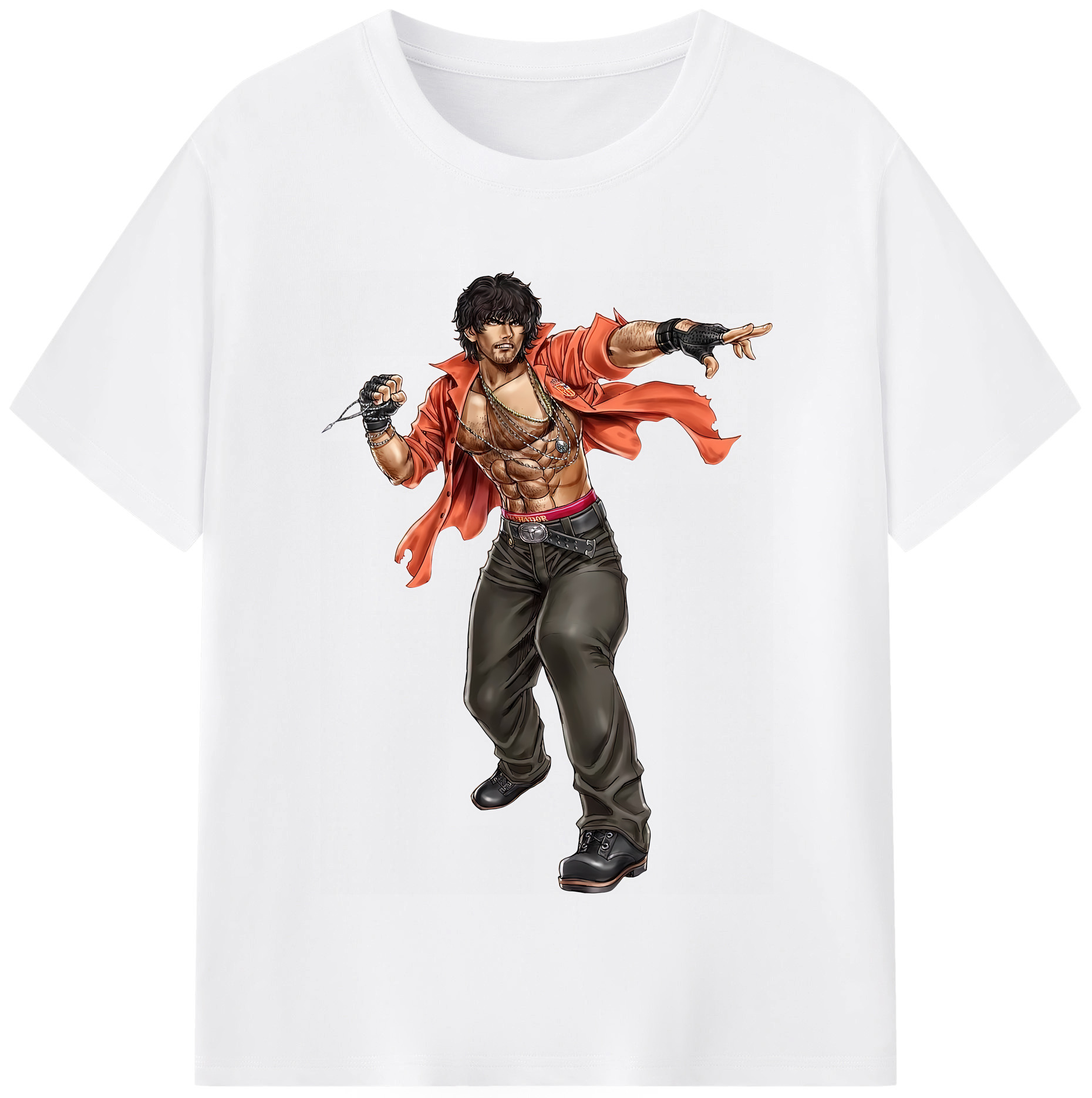 （画像用） 北斗の拳 Fist of the North Star 綿100％半袖Tシャツ（フロントプリント）