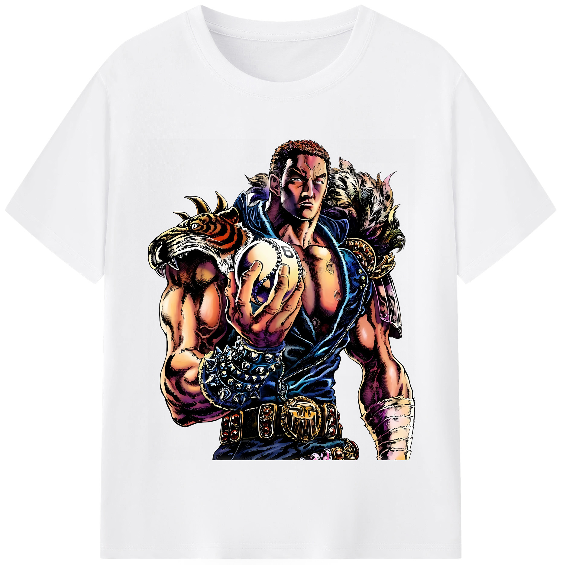 （画像用） 北斗の拳 Fist of the North Star 綿100％半袖Tシャツ（フロントプリント）