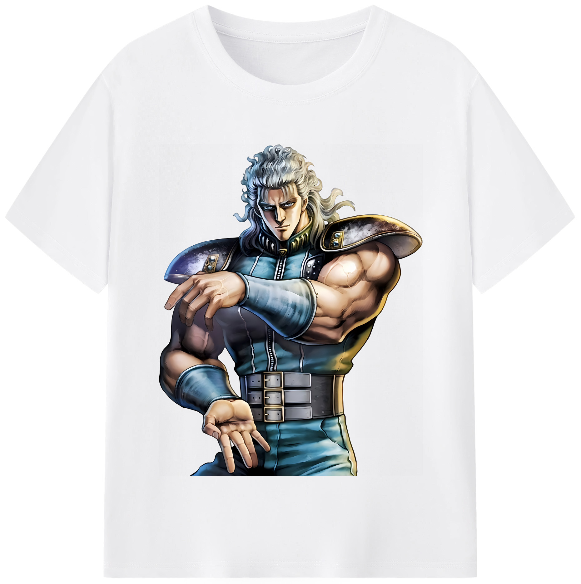 （画像用） 北斗の拳 Fist of the North Star 綿100％半袖Tシャツ（フロントプリント）