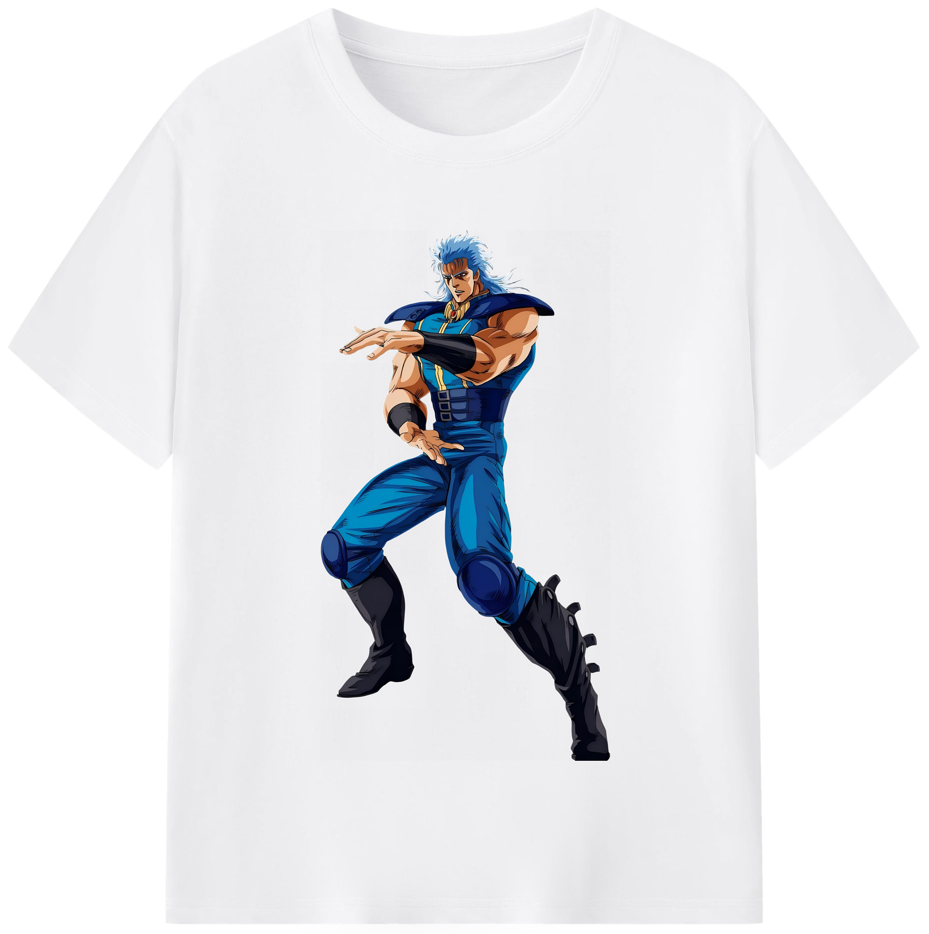 （画像用） 北斗の拳 Fist of the North Star 綿100％半袖Tシャツ（フロントプリント）