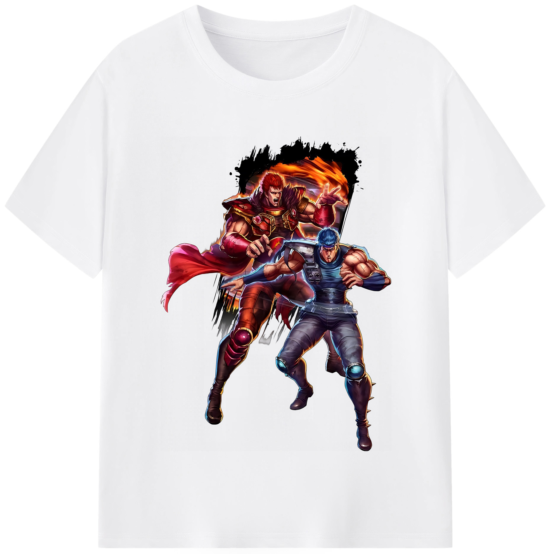 （画像用） 北斗の拳 Fist of the North Star 綿100％半袖Tシャツ（フロントプリント）