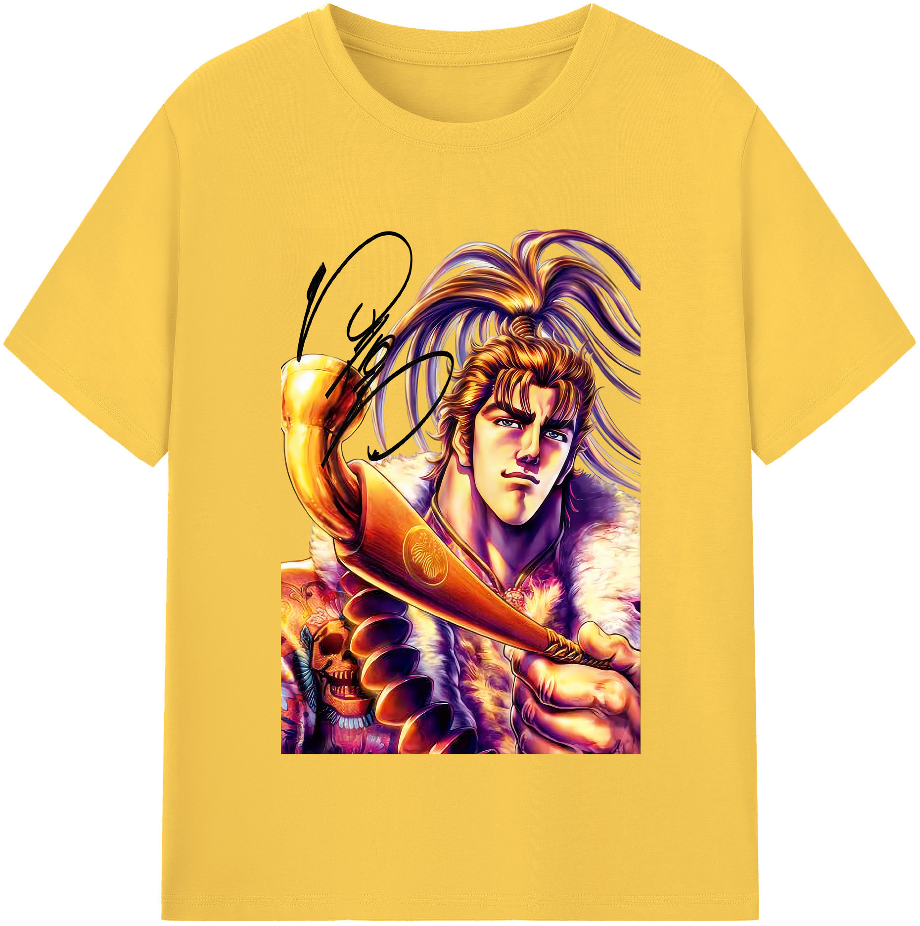 （画像用） 北斗の拳 Fist of the North Star 綿100％半袖Tシャツ（フロントプリント）