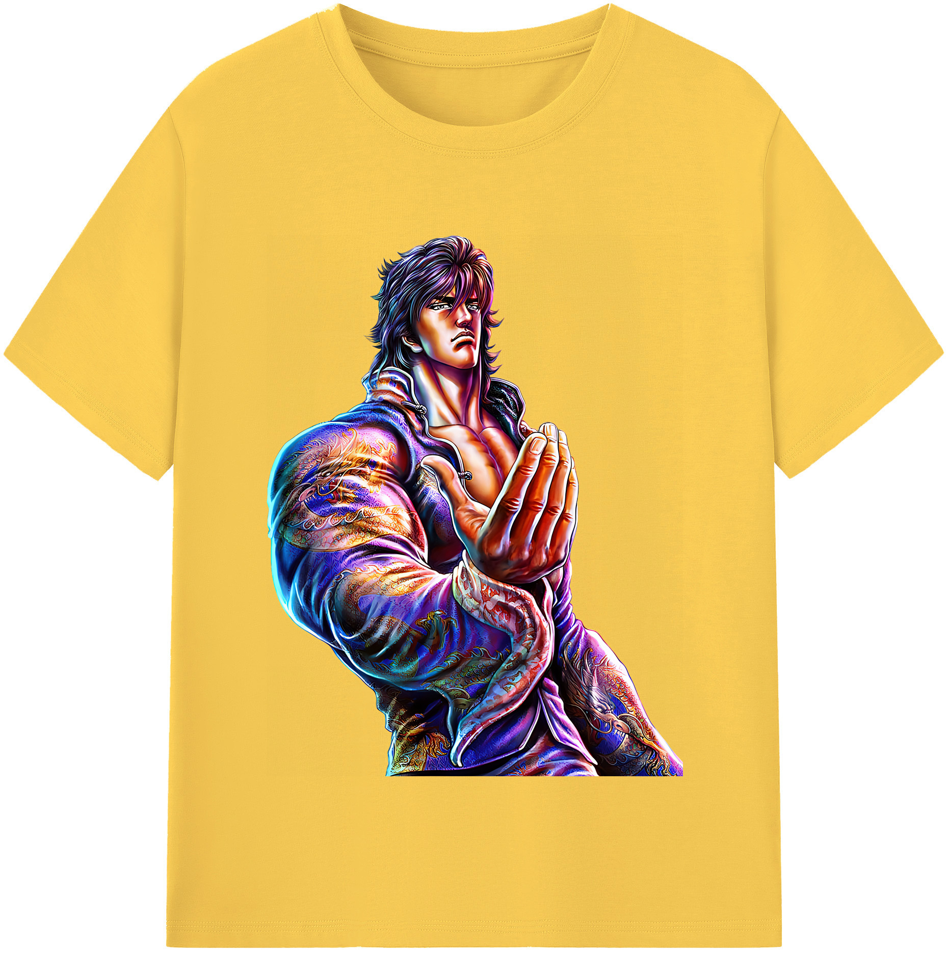 （画像用） 北斗の拳 Fist of the North Star 綿100％半袖Tシャツ（フロントプリント）