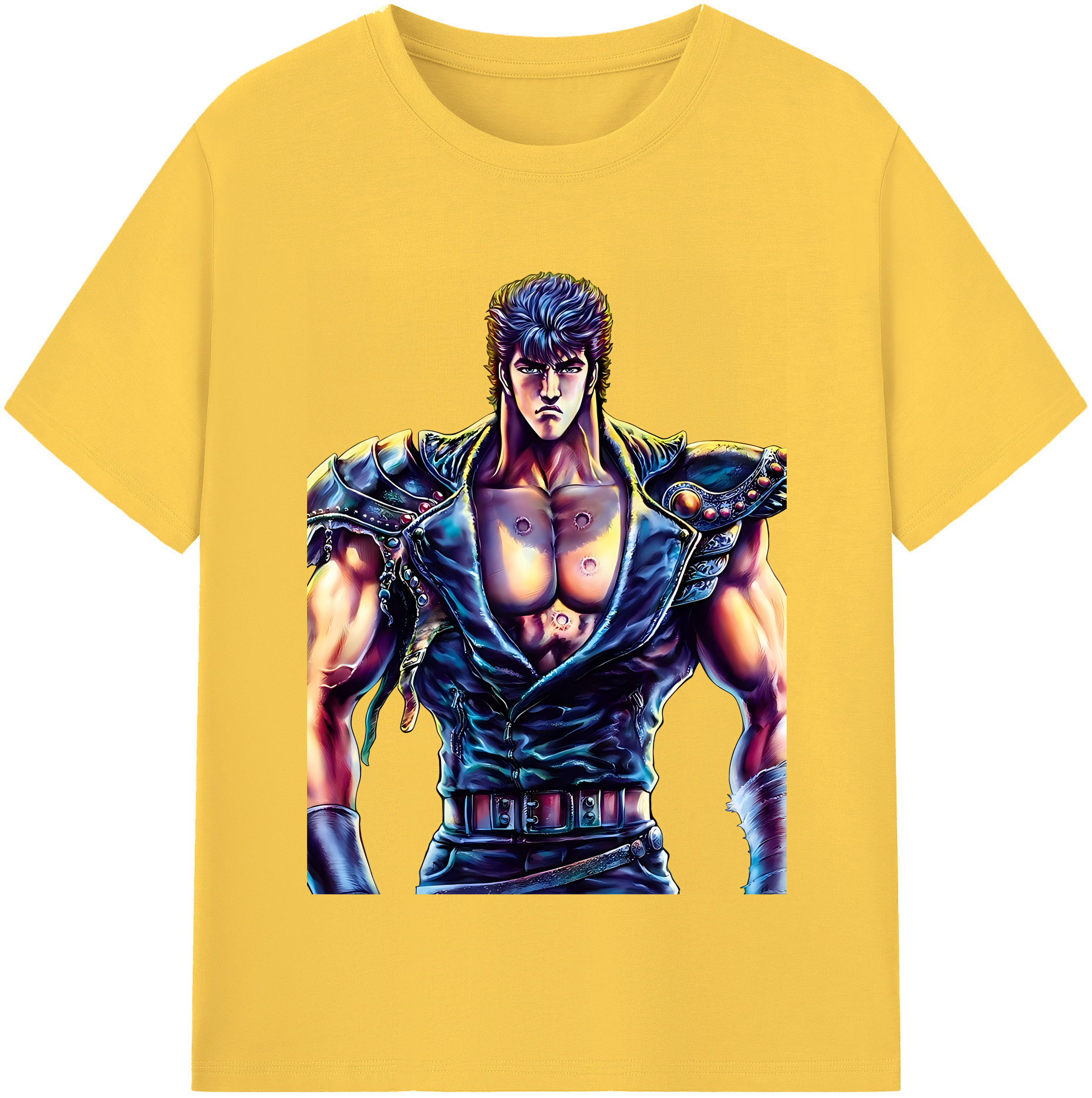（画像用） 北斗の拳 Fist of the North Star 綿100％半袖Tシャツ（フロントプリント）