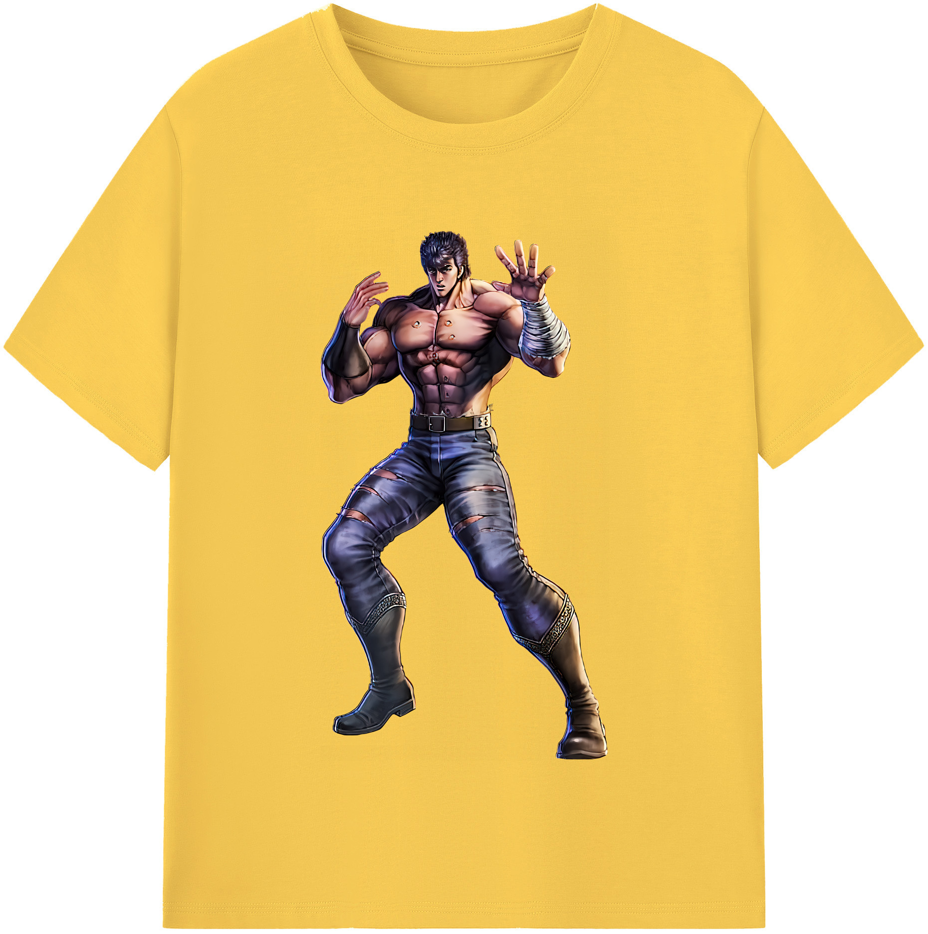 （画像用） 北斗の拳 Fist of the North Star 綿100％半袖Tシャツ（フロントプリント）