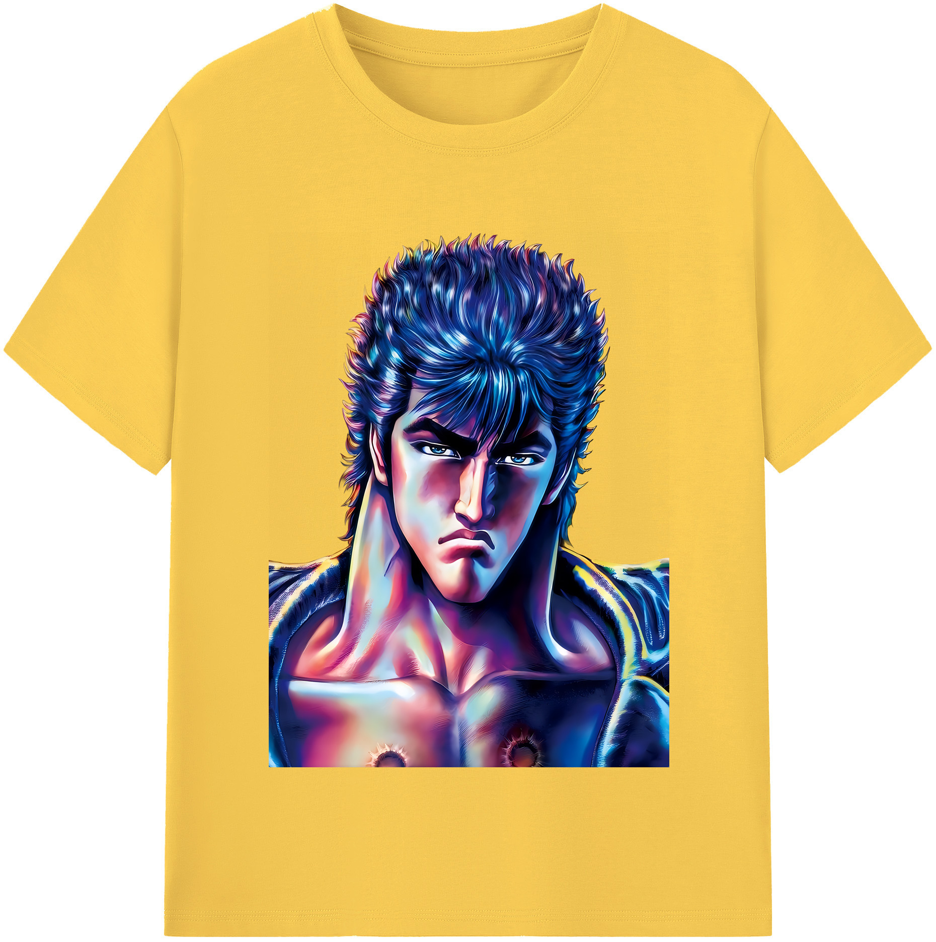 （画像用） 北斗の拳 Fist of the North Star 綿100％半袖Tシャツ（フロントプリント）