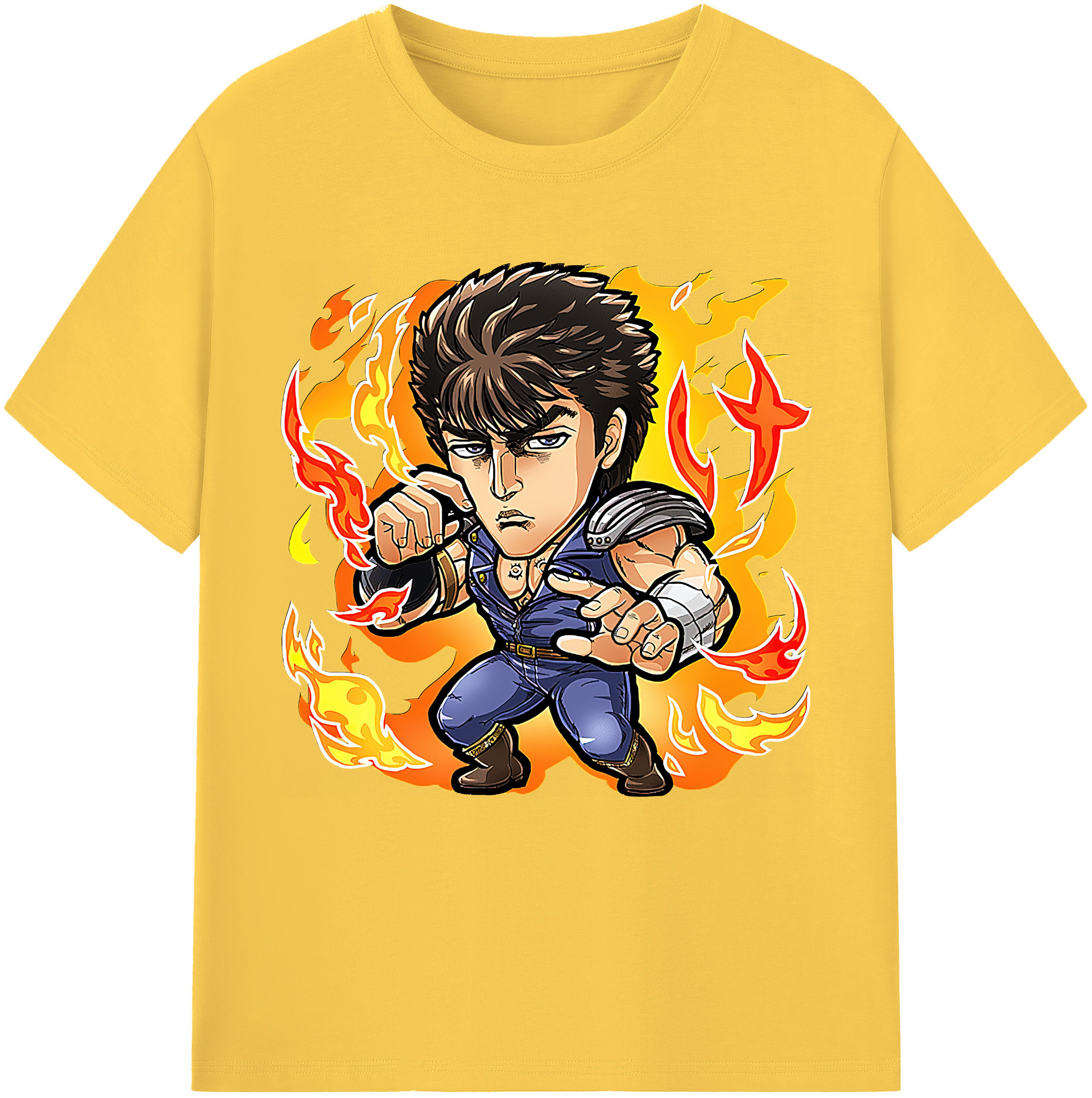 （画像用） 北斗の拳 Fist of the North Star 綿100％半袖Tシャツ（フロントプリント）