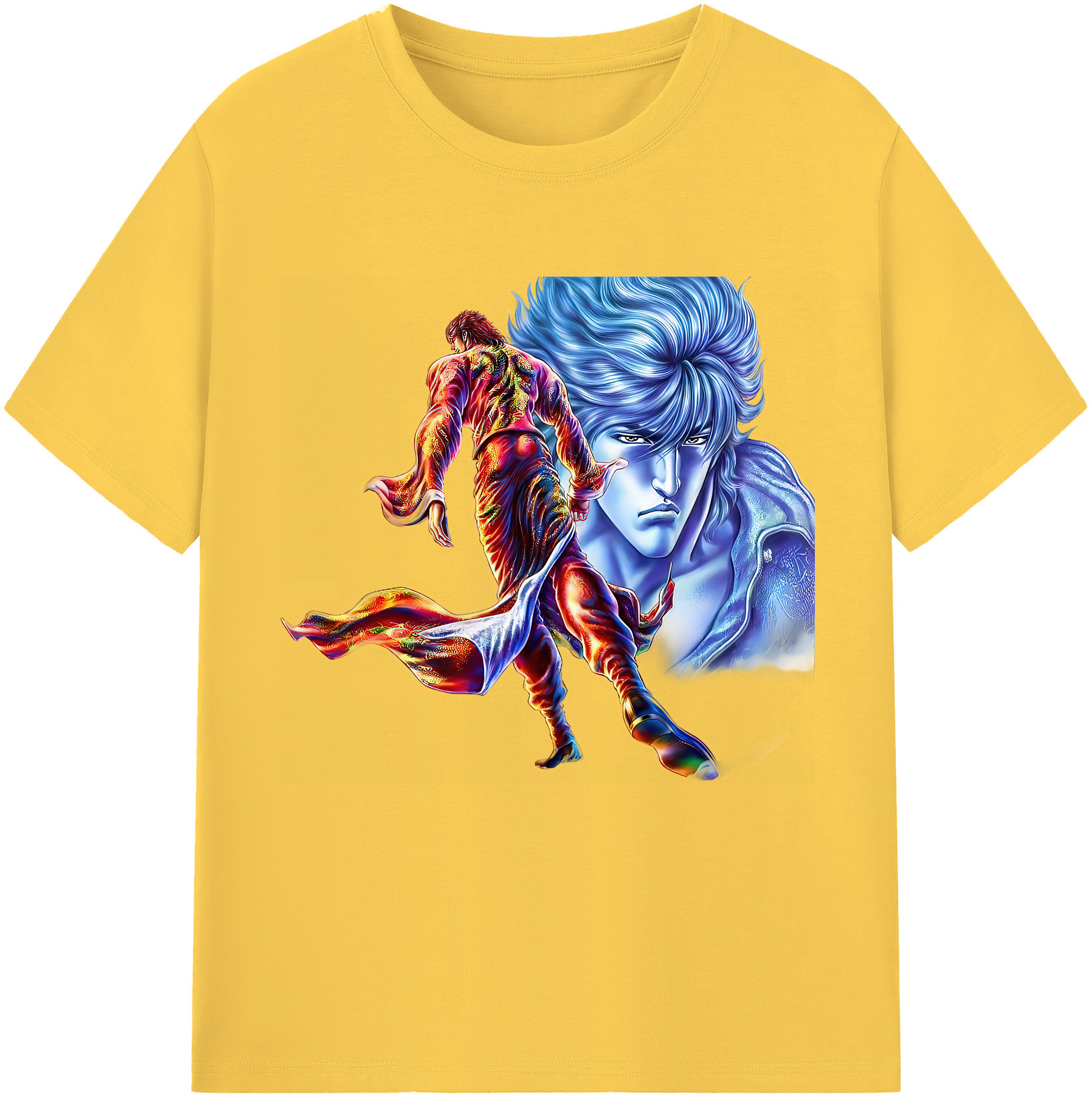 （画像用） 北斗の拳 Fist of the North Star 綿100％半袖Tシャツ（フロントプリント）