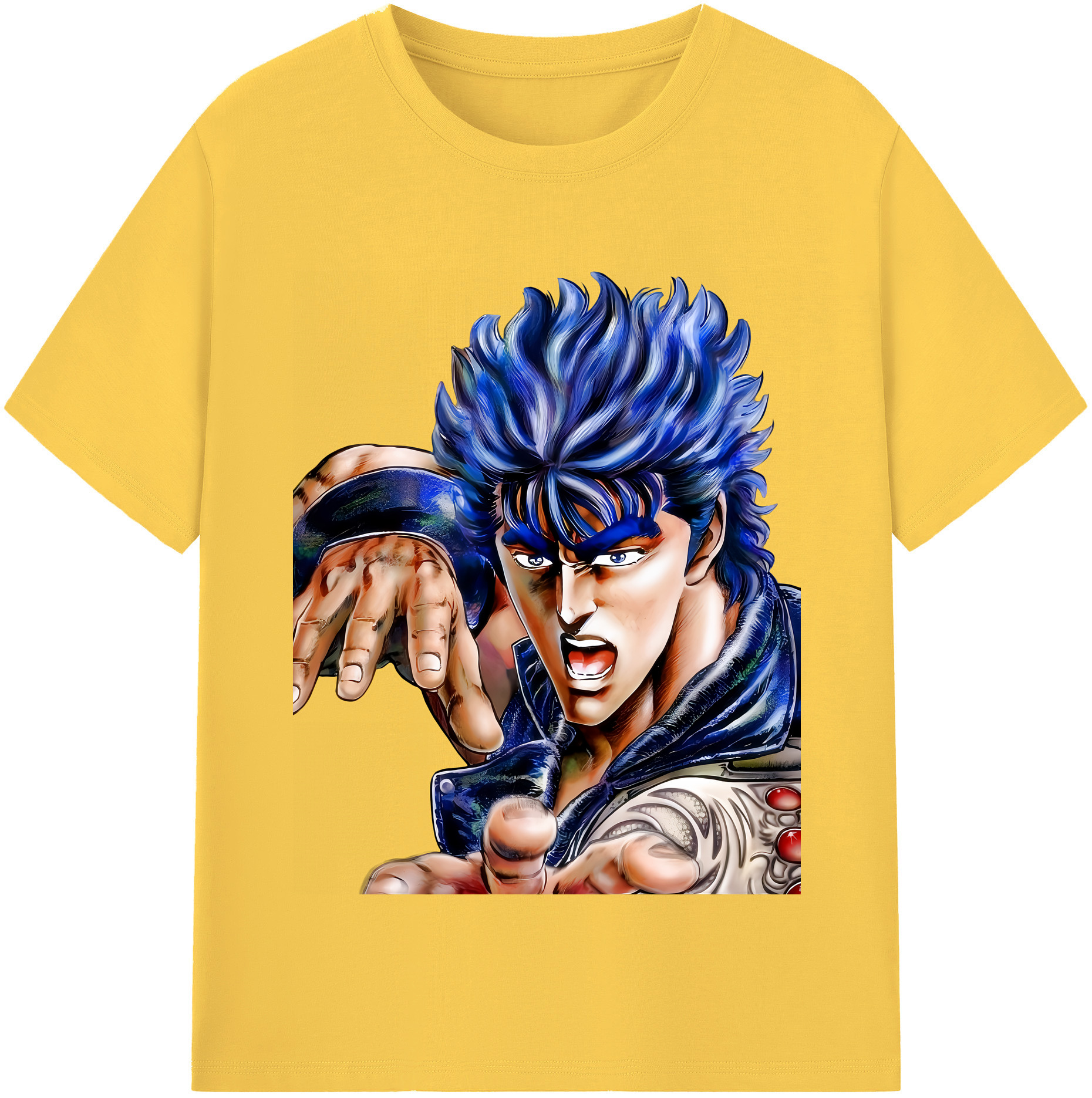（画像用） 北斗の拳 Fist of the North Star 綿100％半袖Tシャツ（フロントプリント）