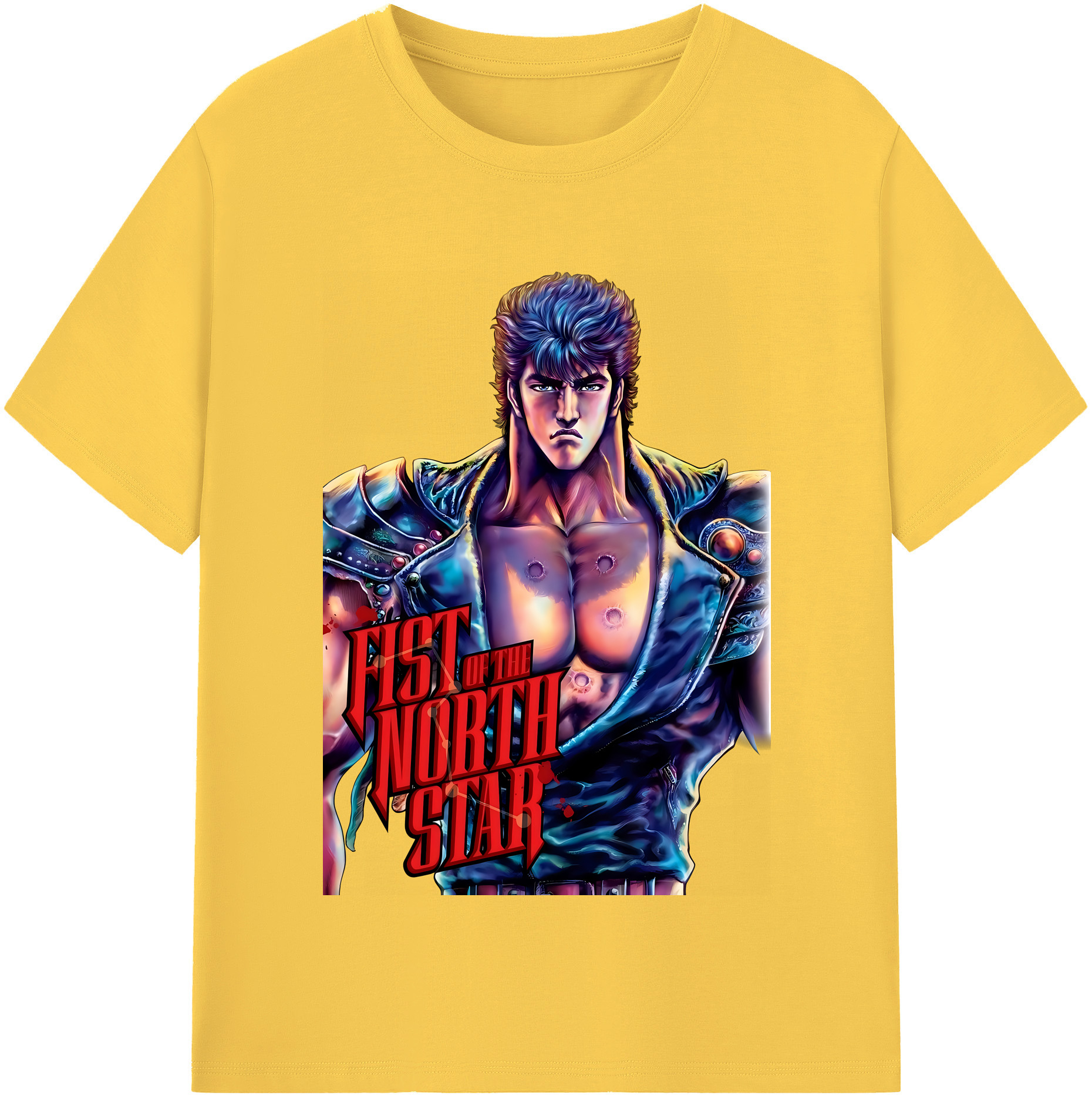 （画像用） 北斗の拳 Fist of the North Star 綿100％半袖Tシャツ（フロントプリント）
