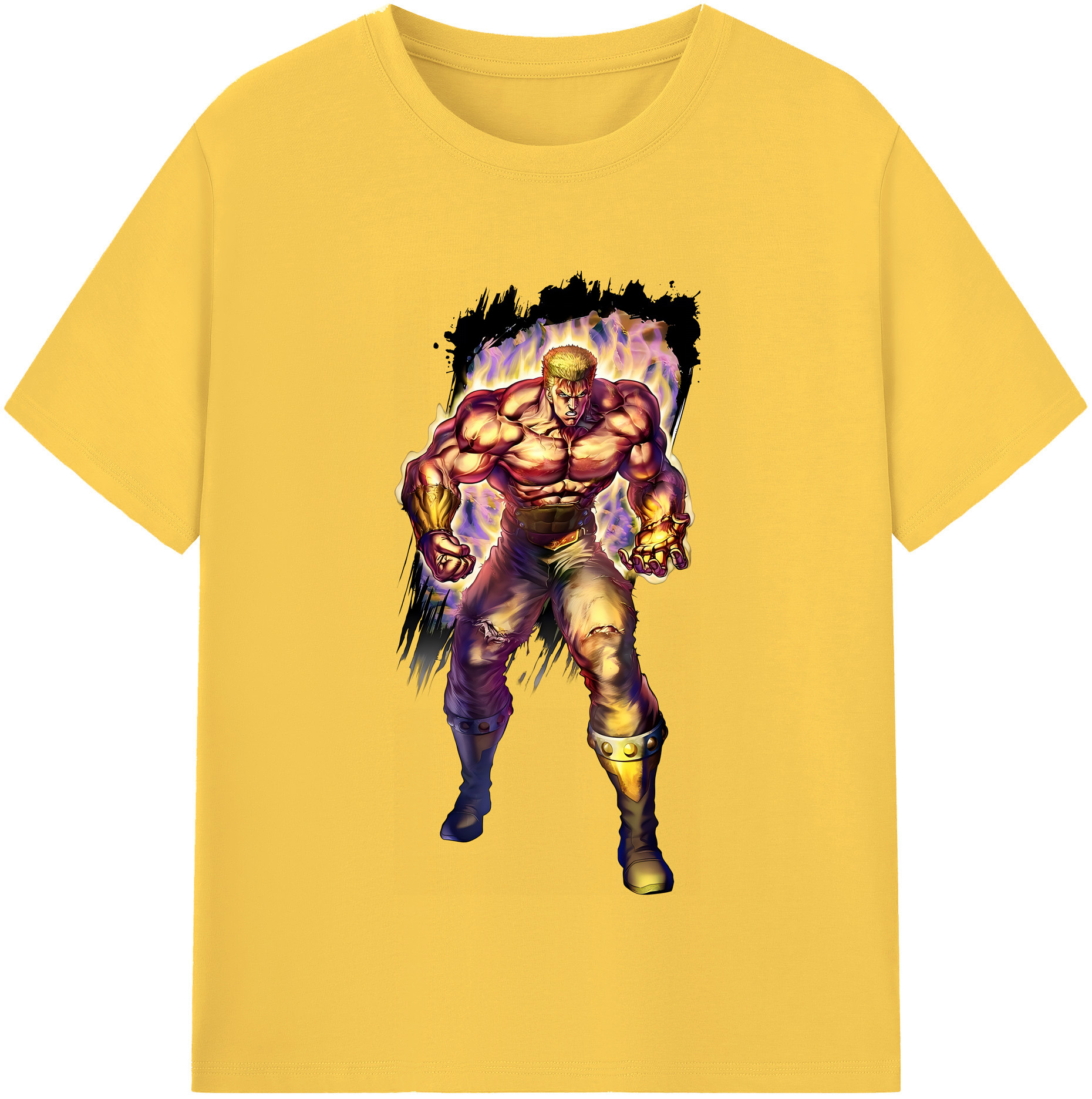 （画像用） 北斗の拳 Fist of the North Star 綿100％半袖Tシャツ（フロントプリント）