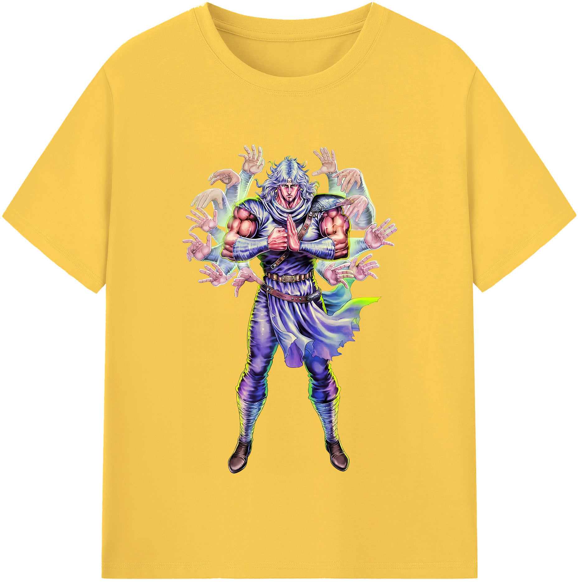 （画像用） 北斗の拳 Fist of the North Star 綿100％半袖Tシャツ（フロントプリント）