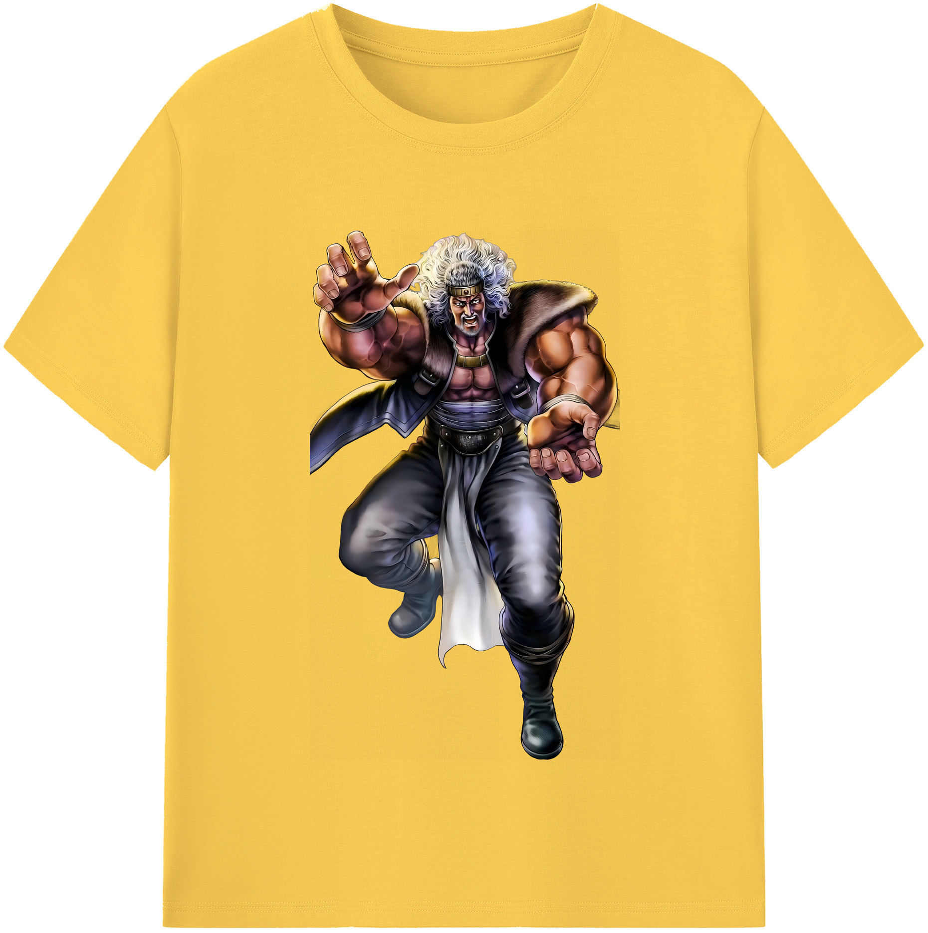 （画像用） 北斗の拳 Fist of the North Star 綿100％半袖Tシャツ（フロントプリント）