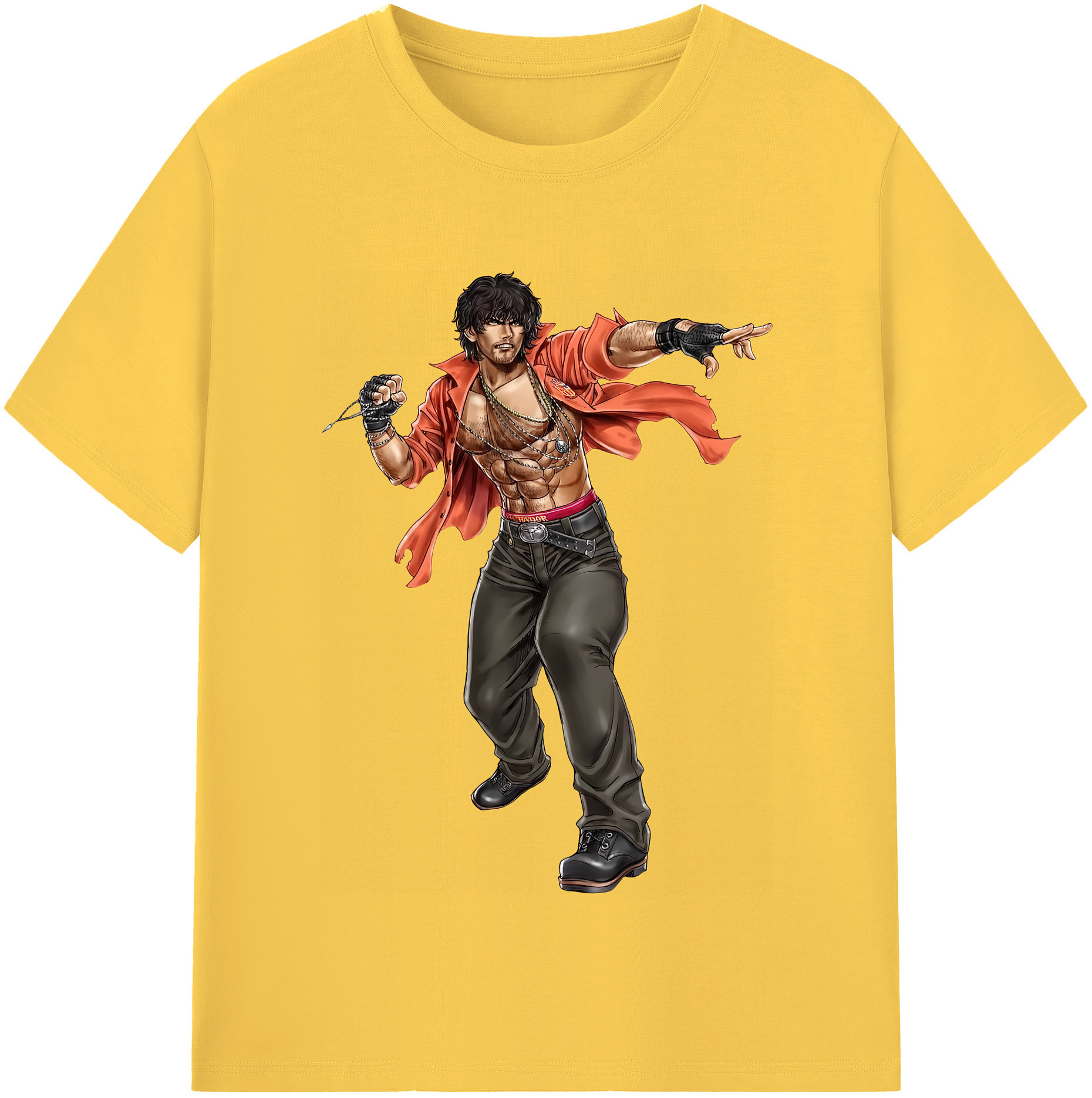（画像用） 北斗の拳 Fist of the North Star 綿100％半袖Tシャツ（フロントプリント）