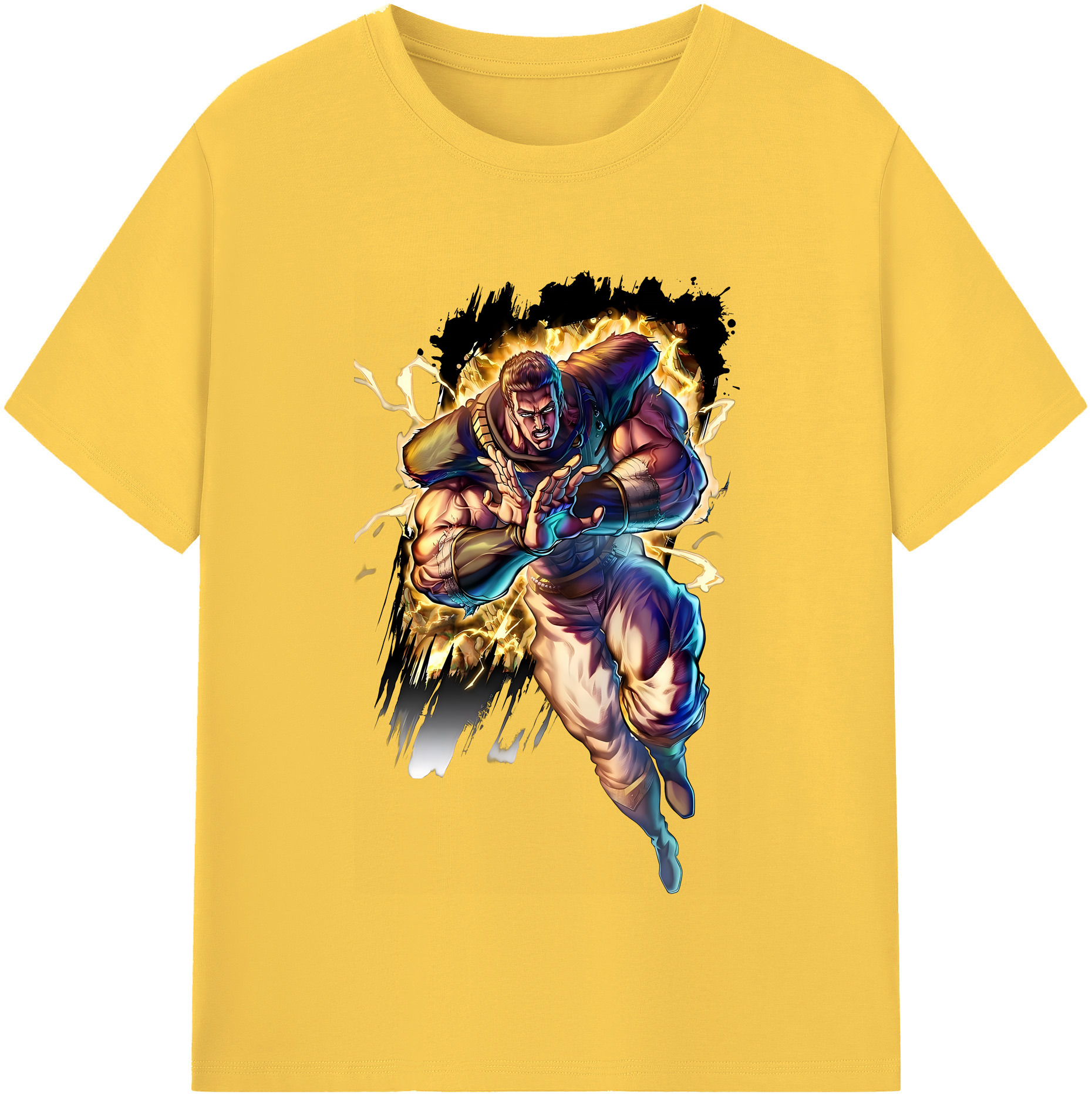 （画像用） 北斗の拳 Fist of the North Star 綿100％半袖Tシャツ（フロントプリント）