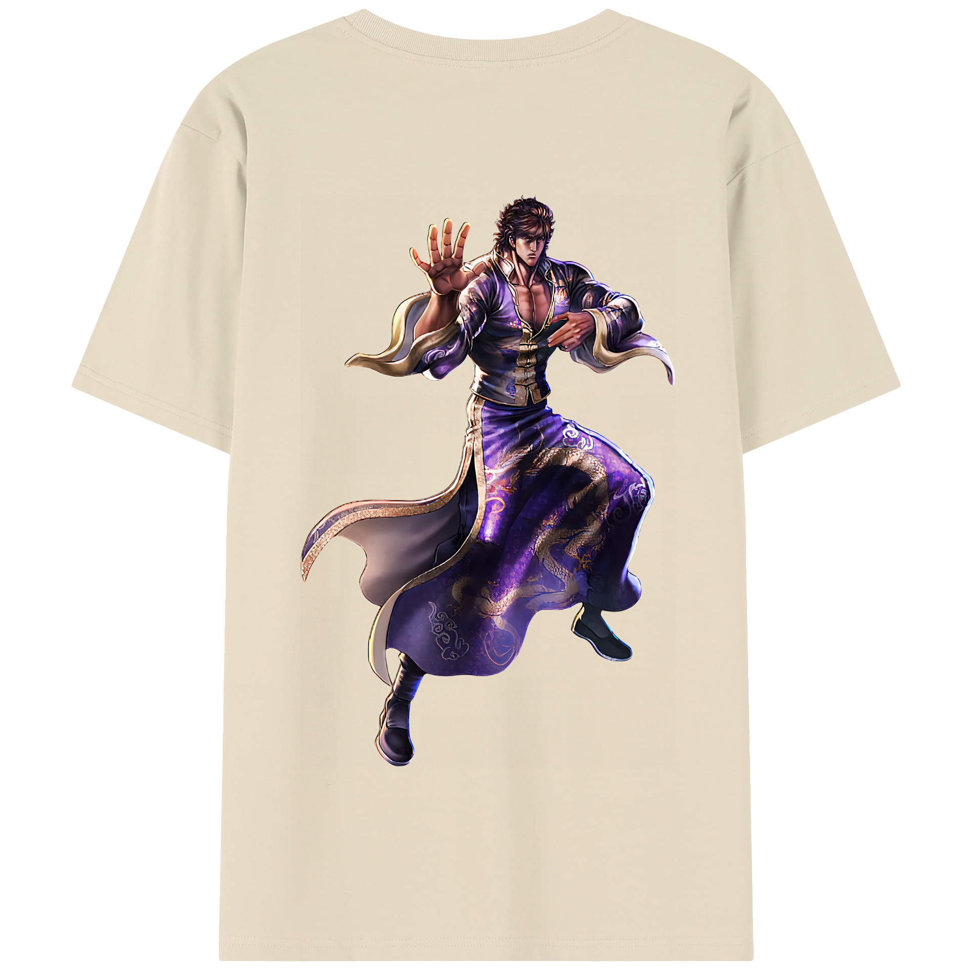 （画像用） 北斗の拳 Fist of the North Star 綿100％半袖Tシャツ（背面プリント）