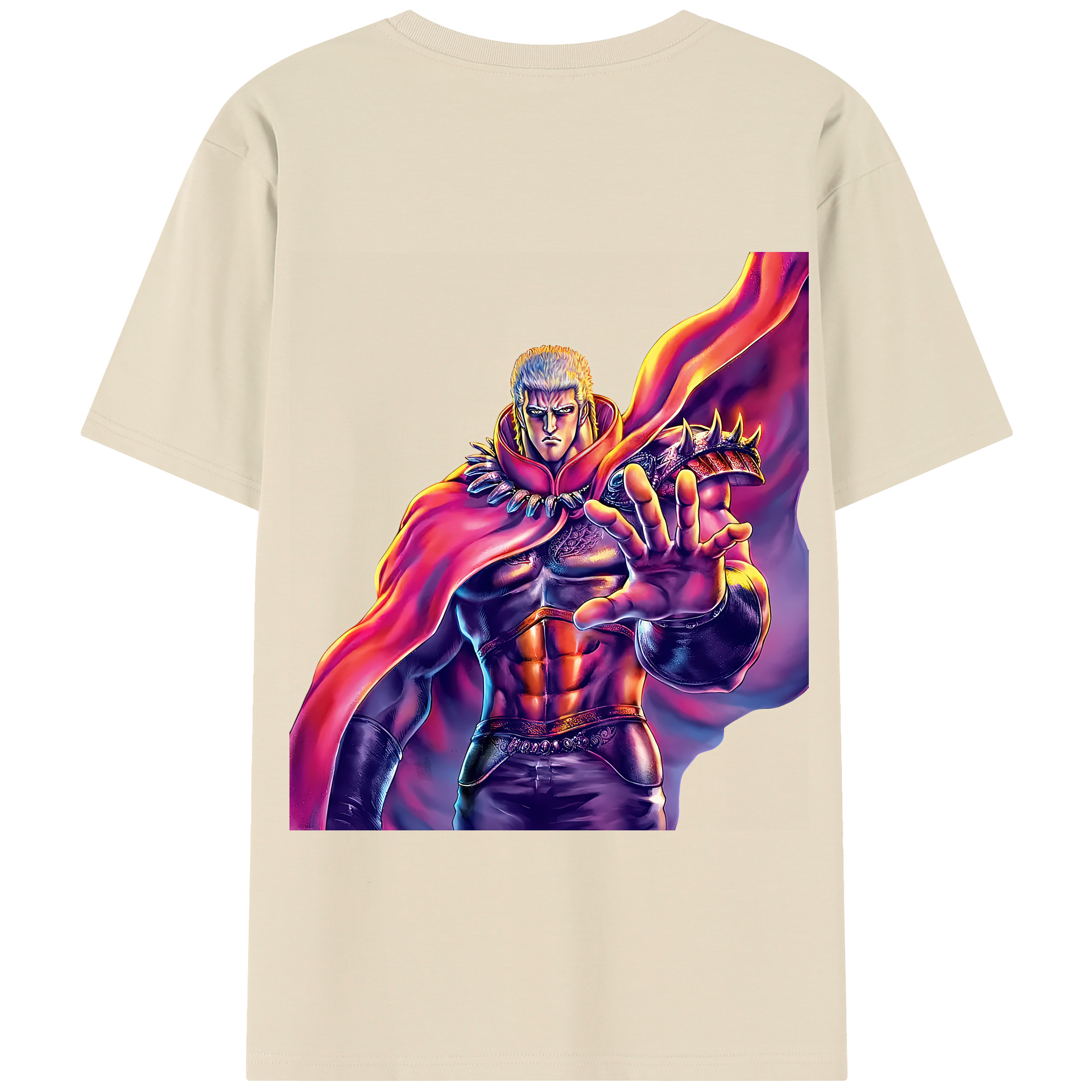 （画像用） 北斗の拳 Fist of the North Star 綿100％半袖Tシャツ（背面プリント）